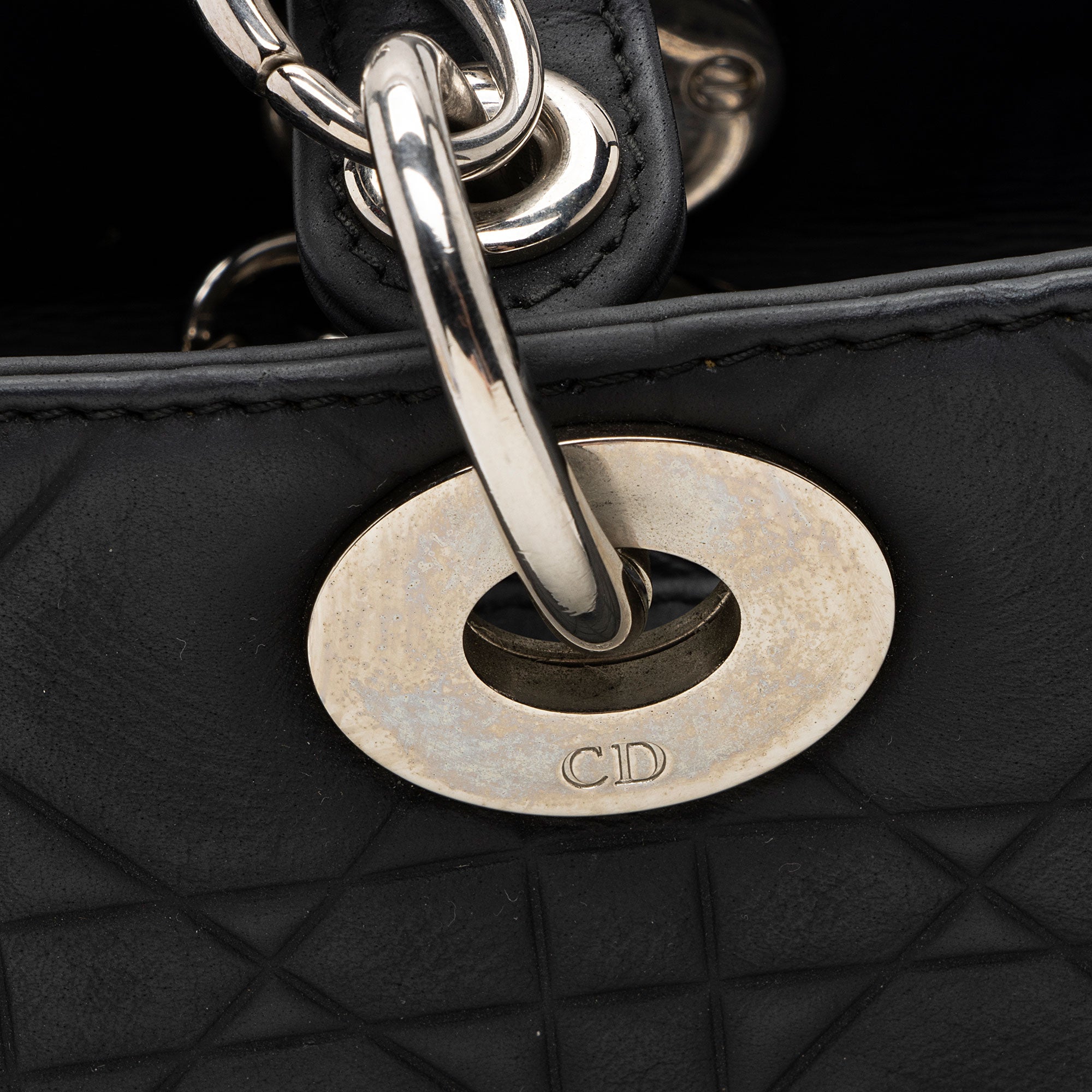 Dior Calfskin Ultra Matte Lady Dior Medium Tote (SHF-7DzMp8)