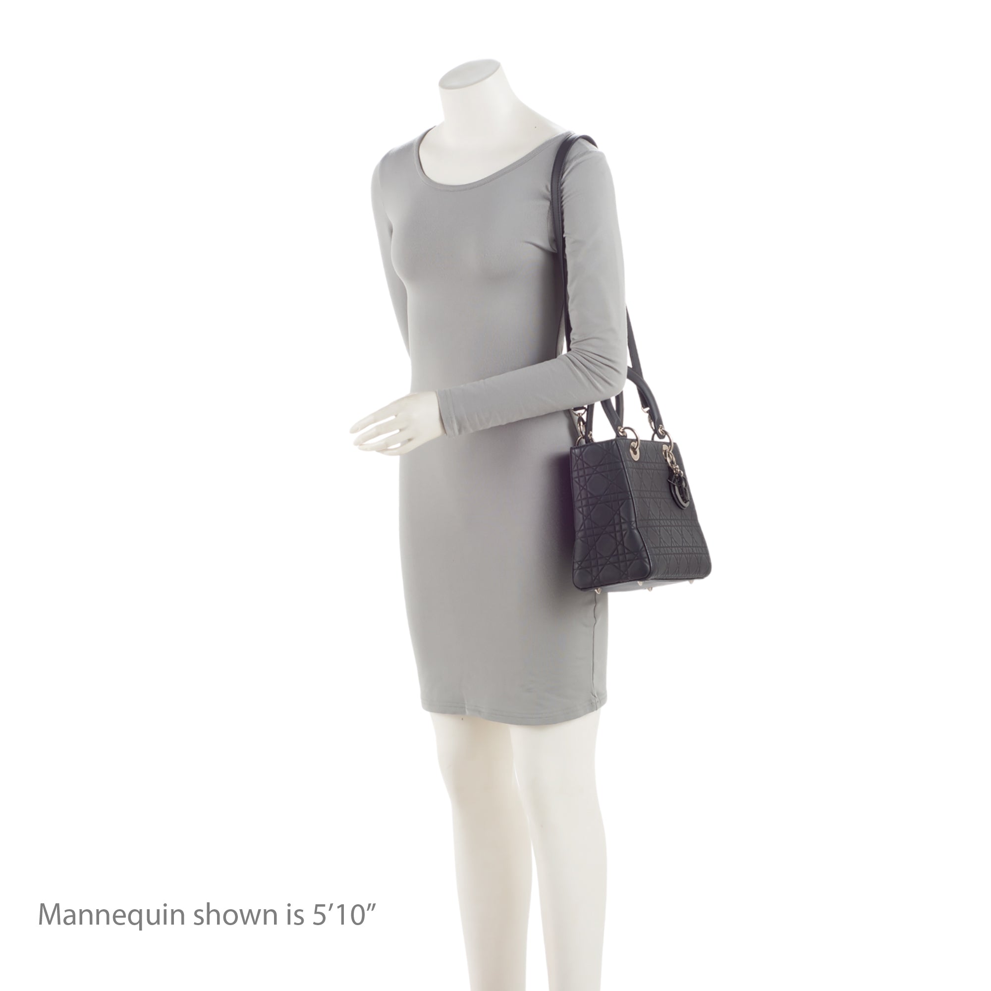 Dior Calfskin Ultra Matte Lady Dior Medium Tote (SHF-7DzMp8)