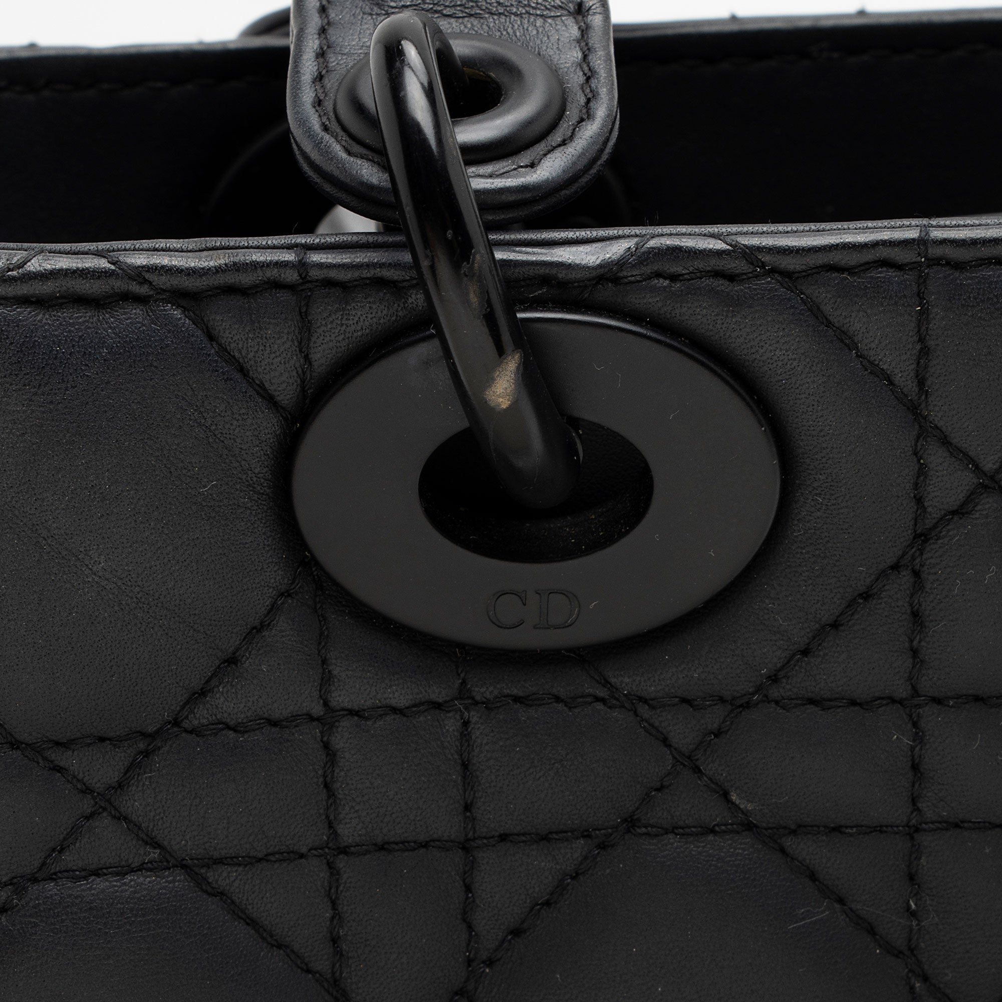 Dior Calfskin Ultra Matte Lady Dior Small Tote (SHF-MCFuwA)