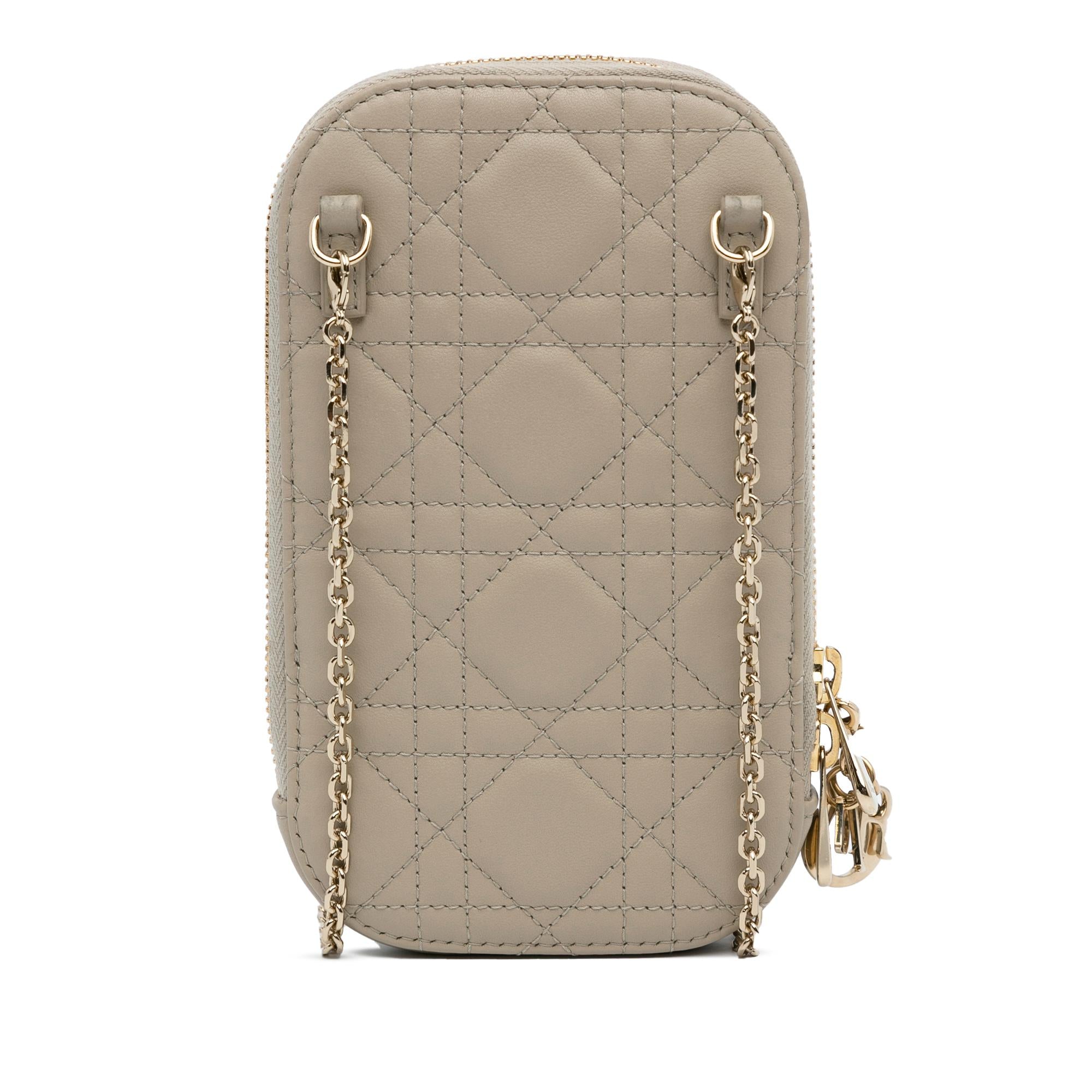 Dior Cannage Lady Dior Phone Holder (SHG-UXY0yn)