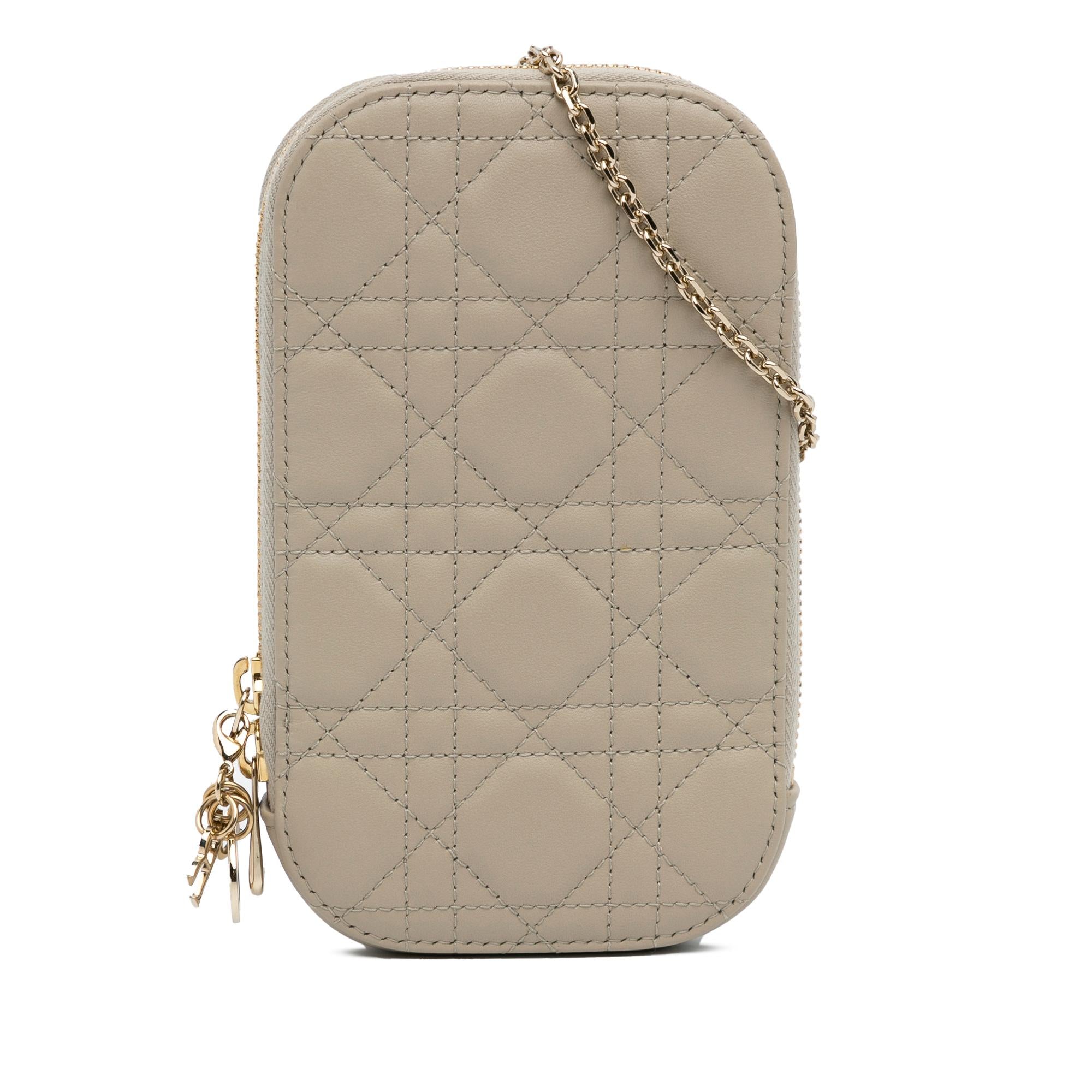 Dior Cannage Lady Dior Phone Holder (SHG-UXY0yn)