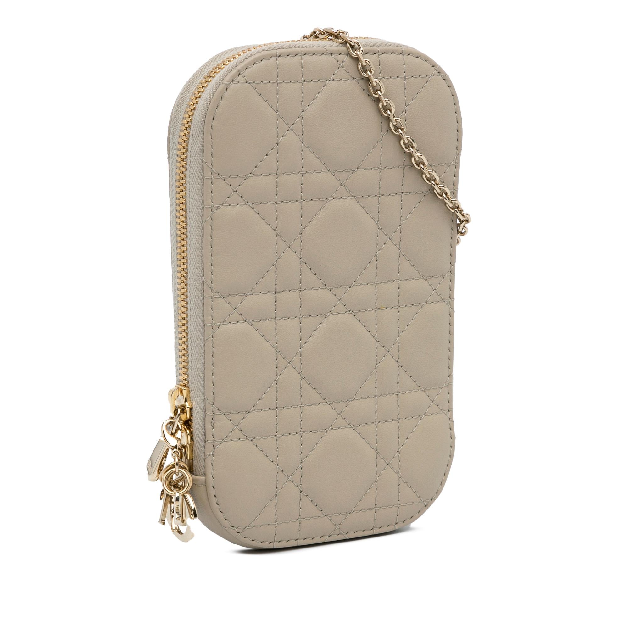 Dior Cannage Lady Dior Phone Holder (SHG-UXY0yn)
