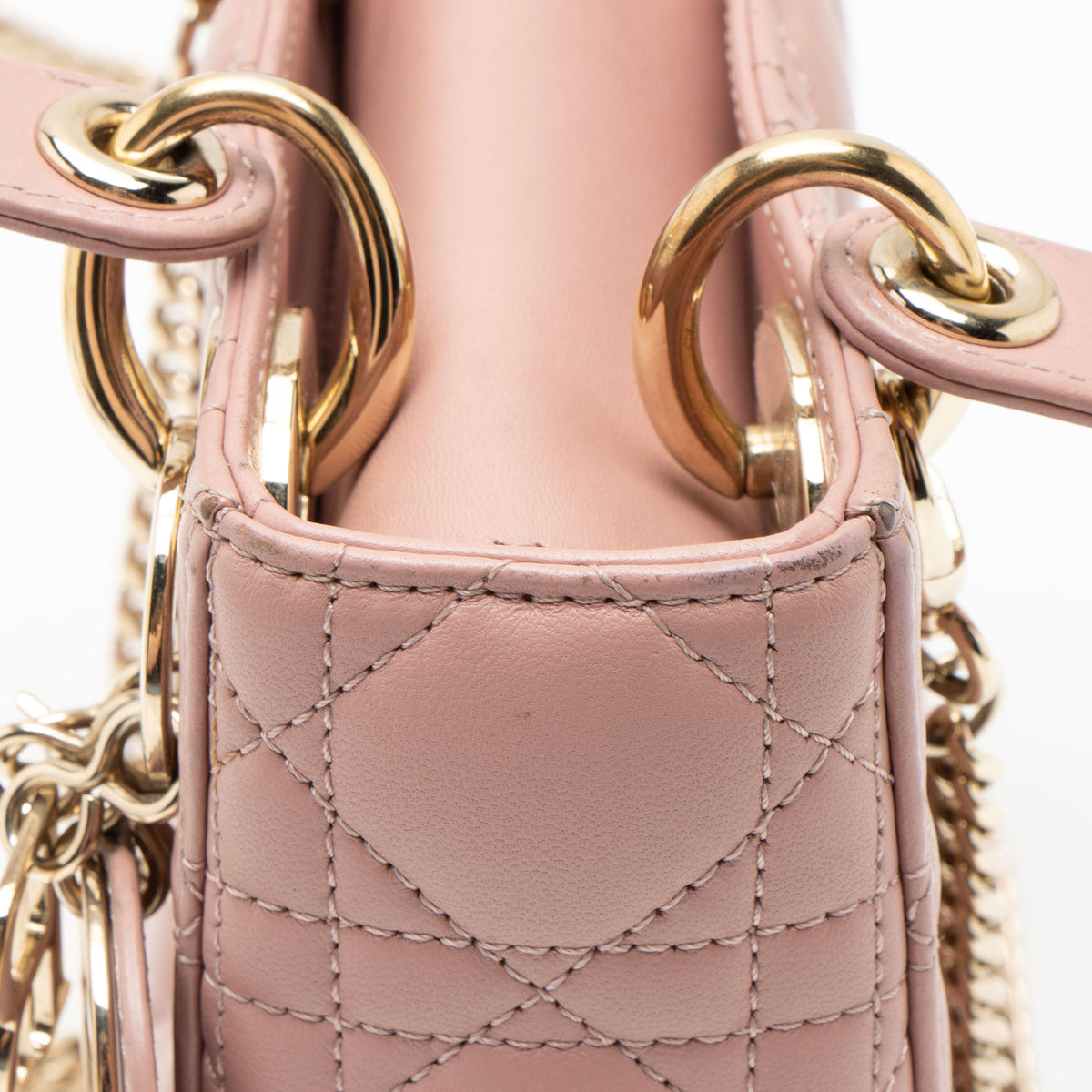 Dior Cannage Lambskin Lady Dior Mini Tote