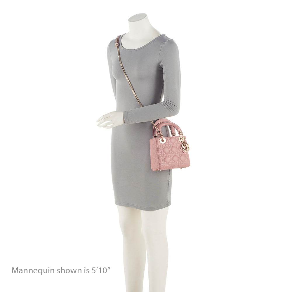Dior Cannage Lambskin Lady Dior Mini Tote