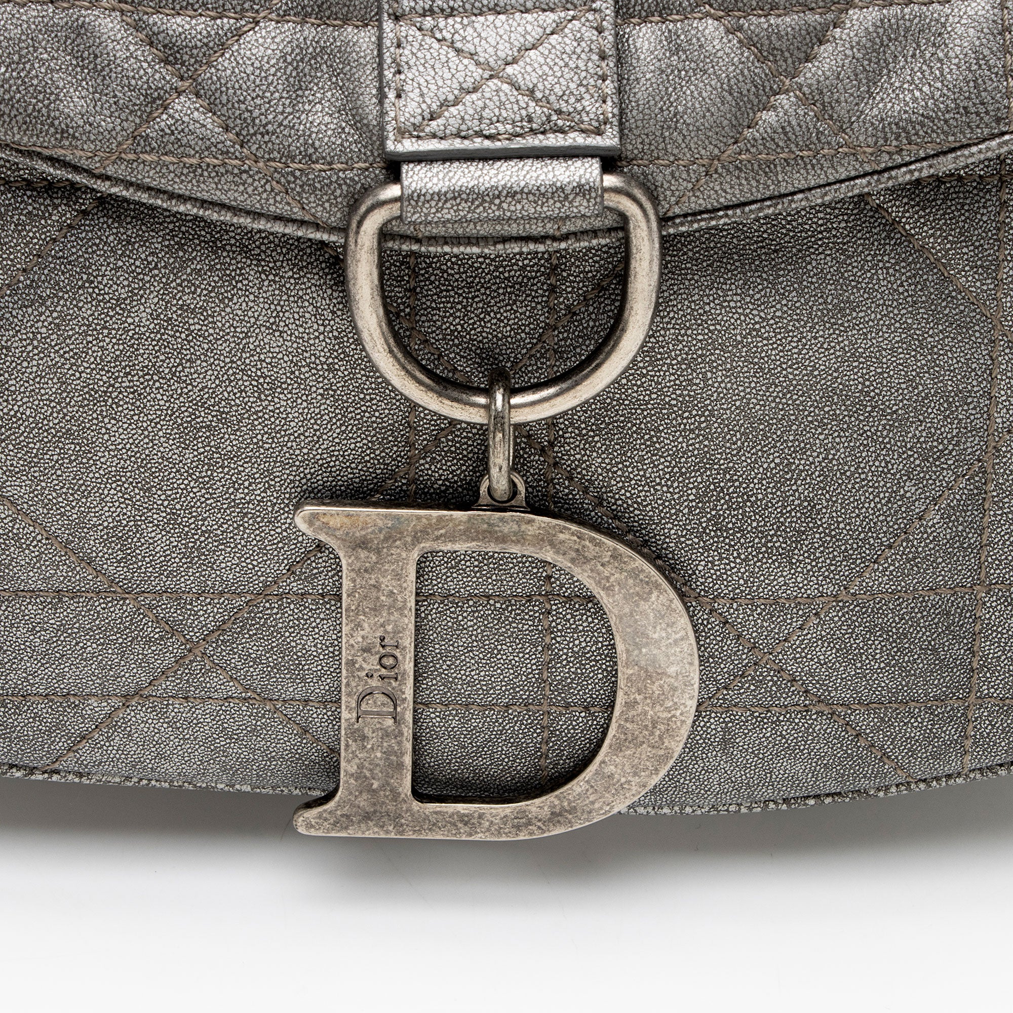 Dior Metallic Cannage Lambskin Flap Shoulder Bag