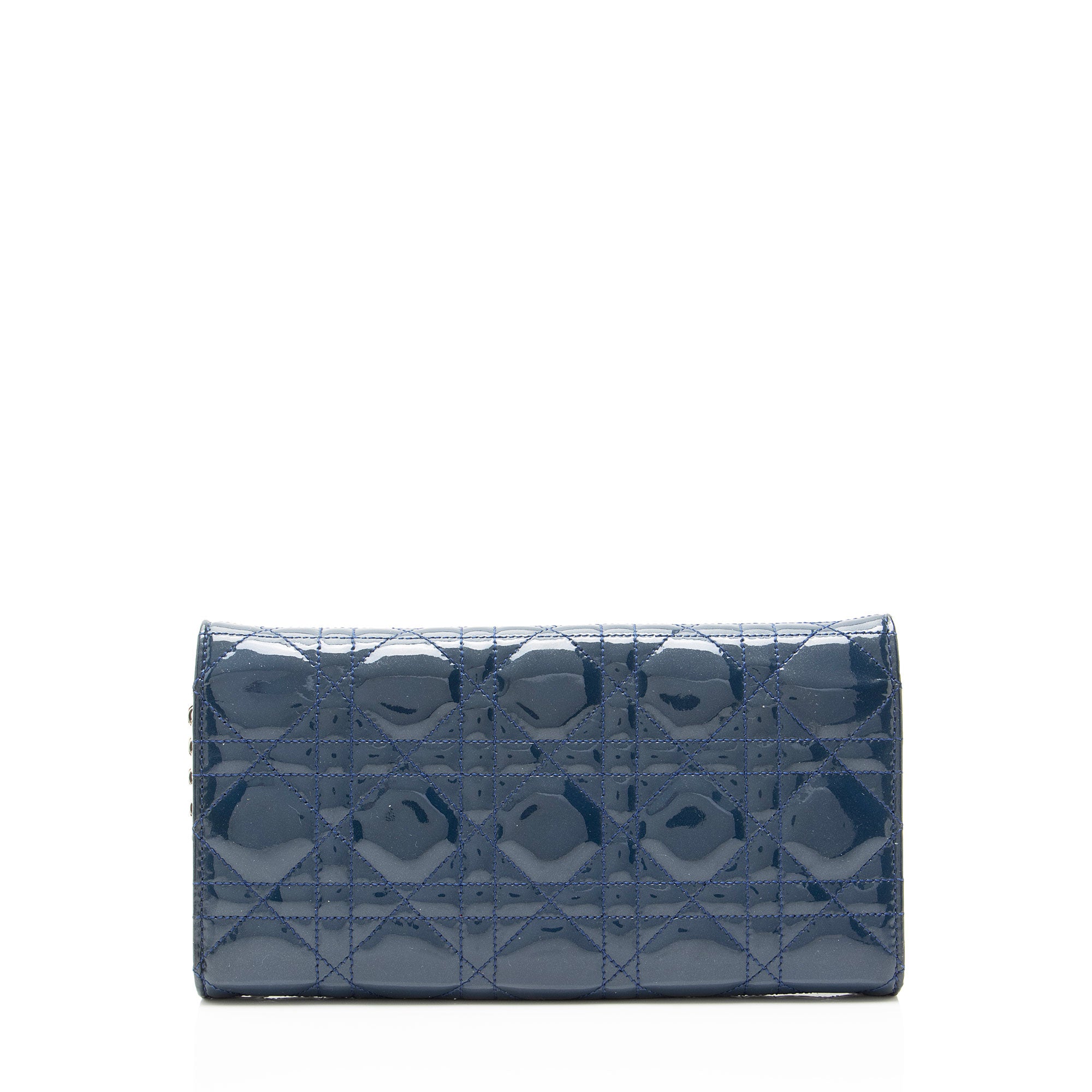 Dior Cannage Patent Leather Miss Dior Wallet on Chain