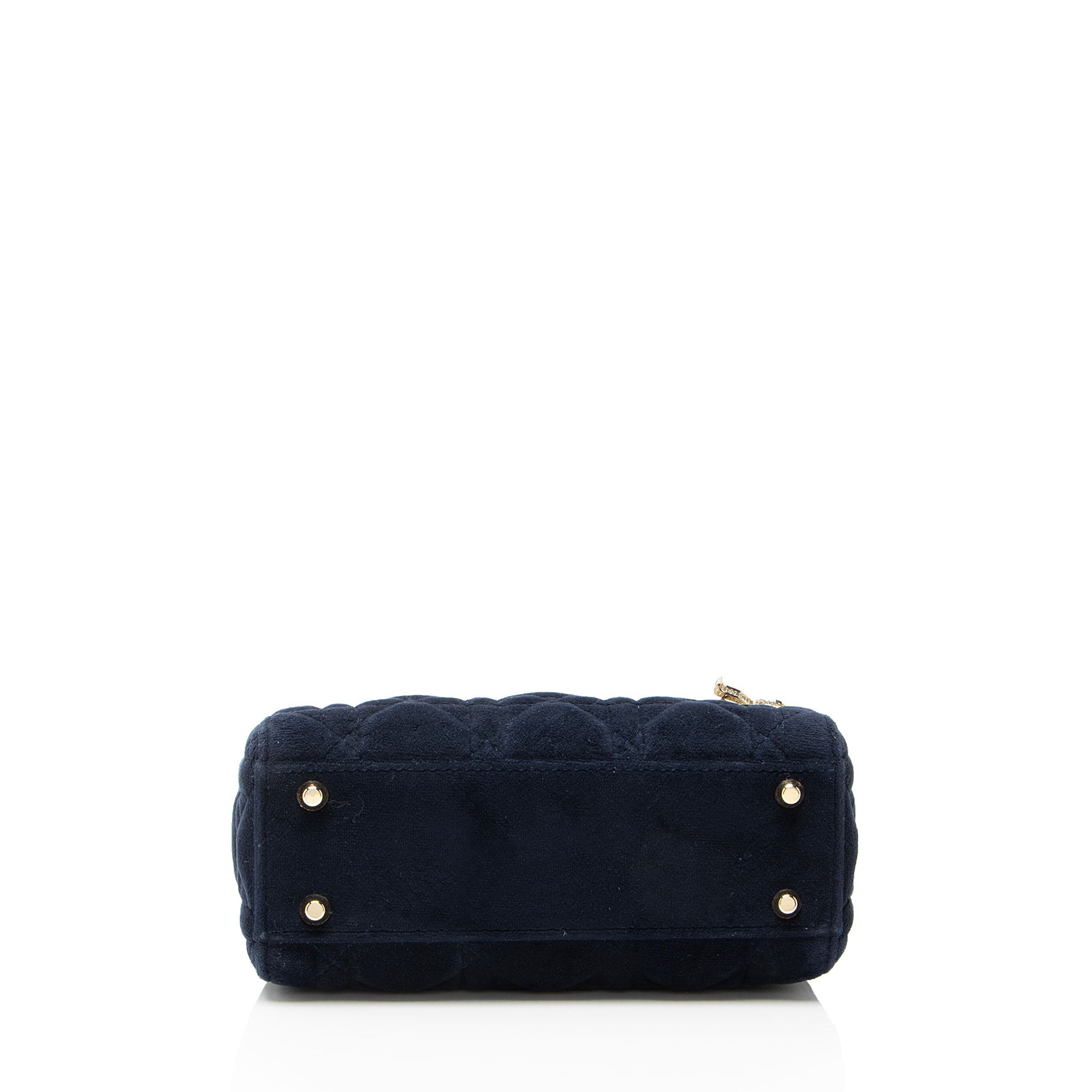 Dior Cannage Velvet Crystal Lady Dior Mini Tote
