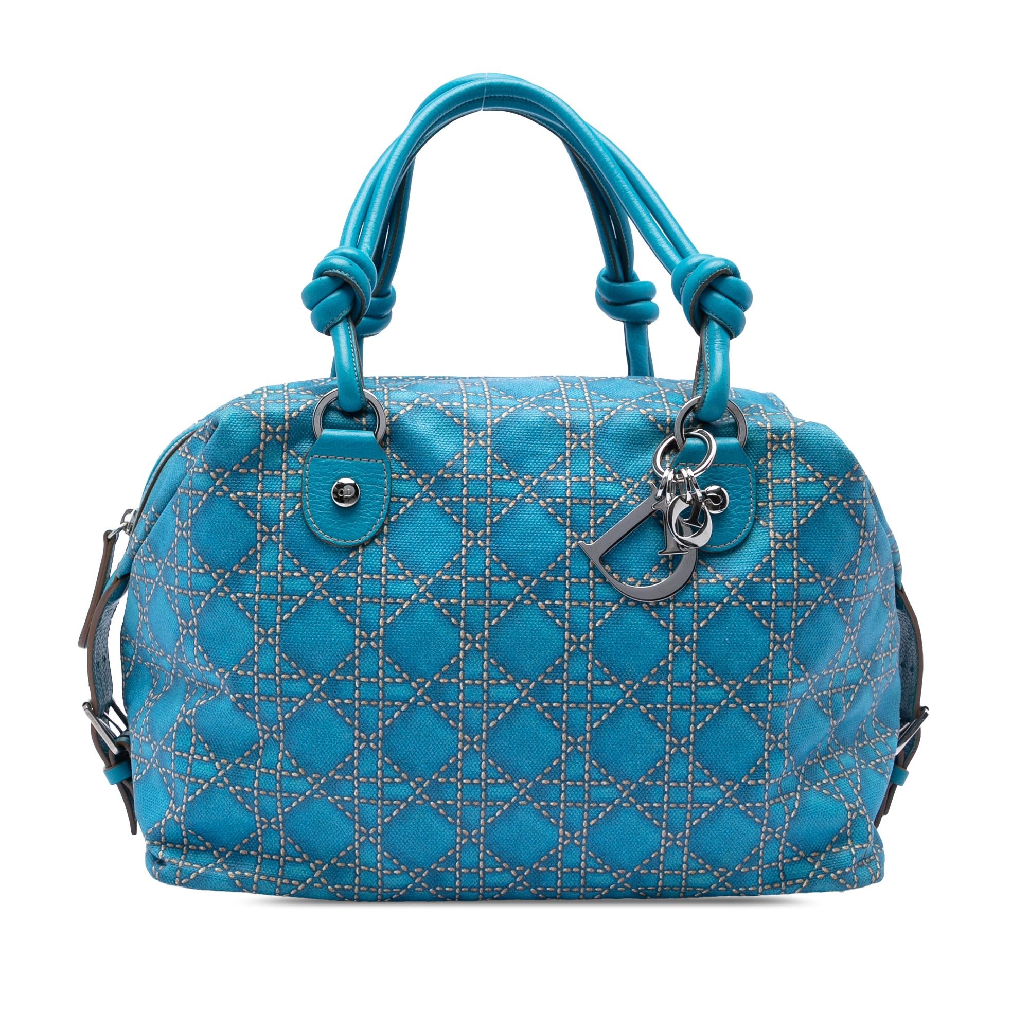 Dior Canvas Cannage Print Cherie Handbag