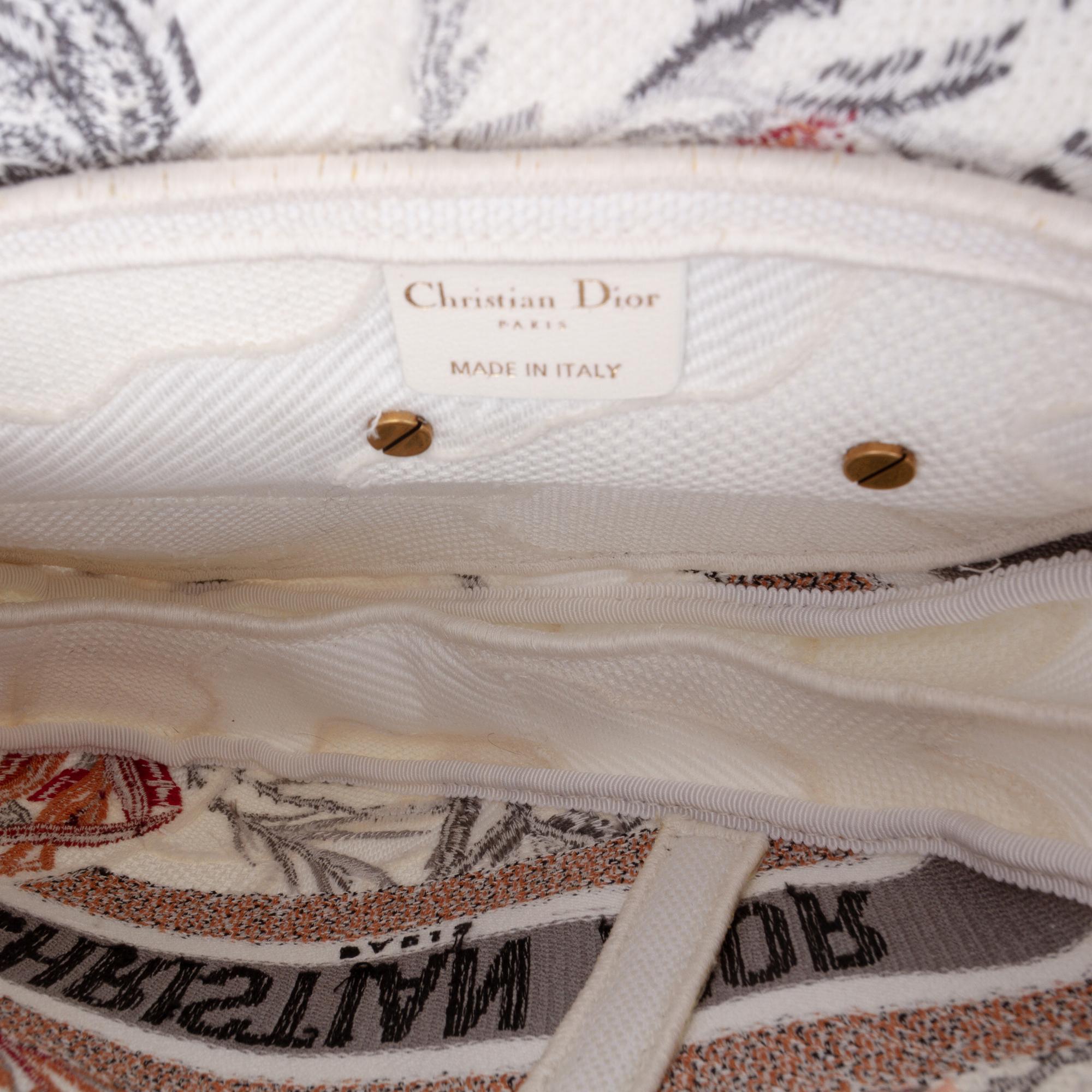 Dior Canvas Embroidered Camouflage Flowers Saddle Bag