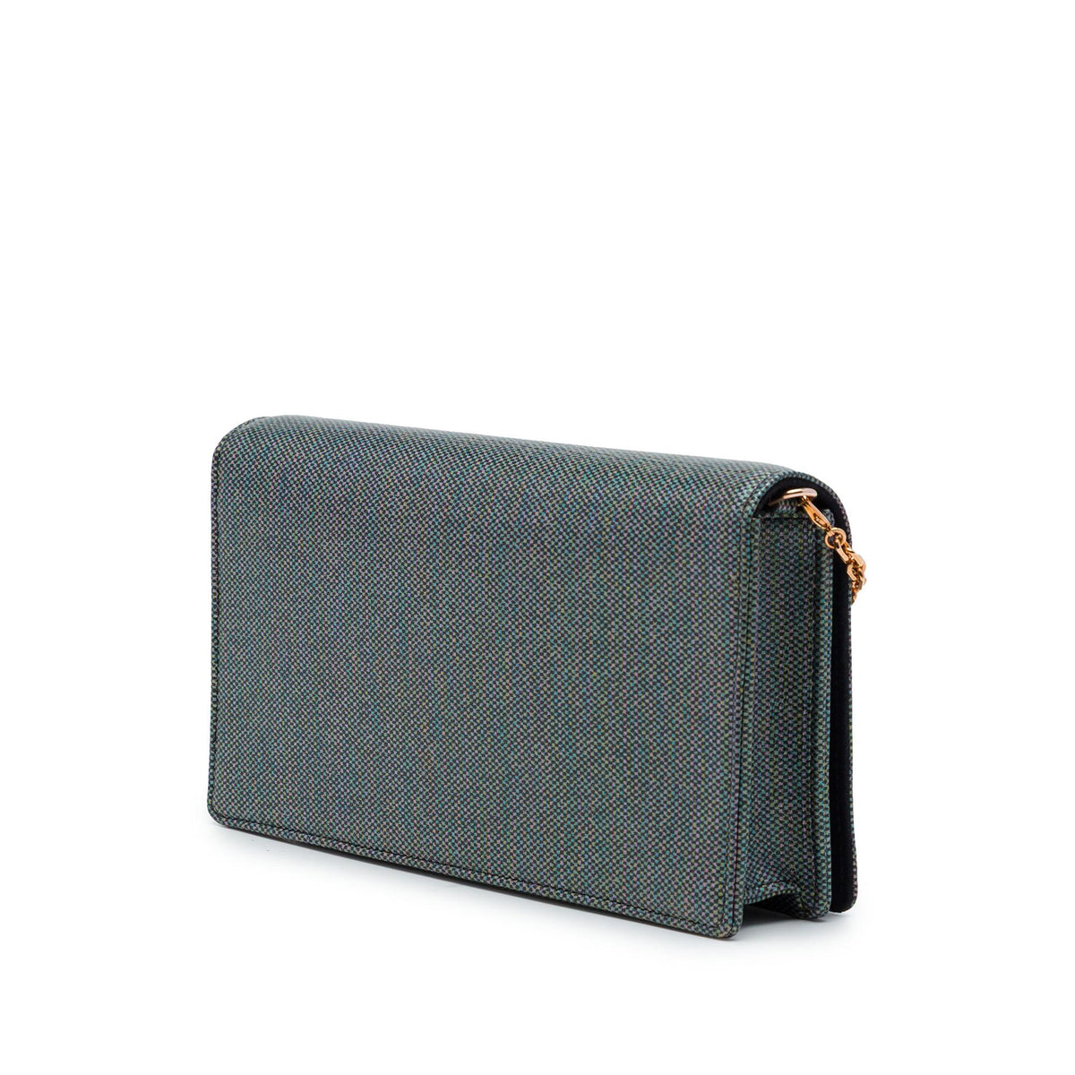 Dior Coated Canvas Houndstooth Wallet on Chain