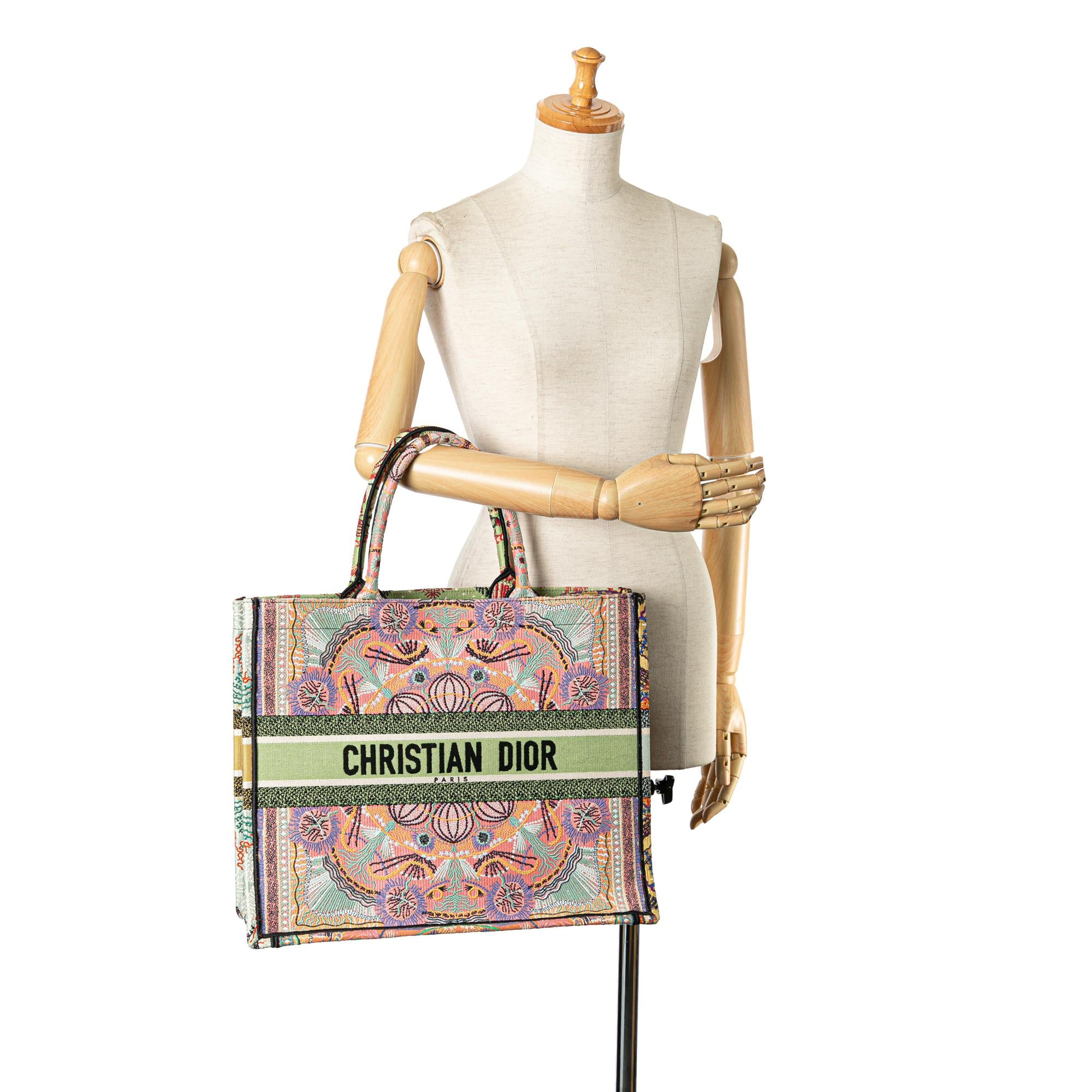 Dior Cruise Large Lights Embroidered Multicolor Canvas Book Tote (SHG-VjfxC8)