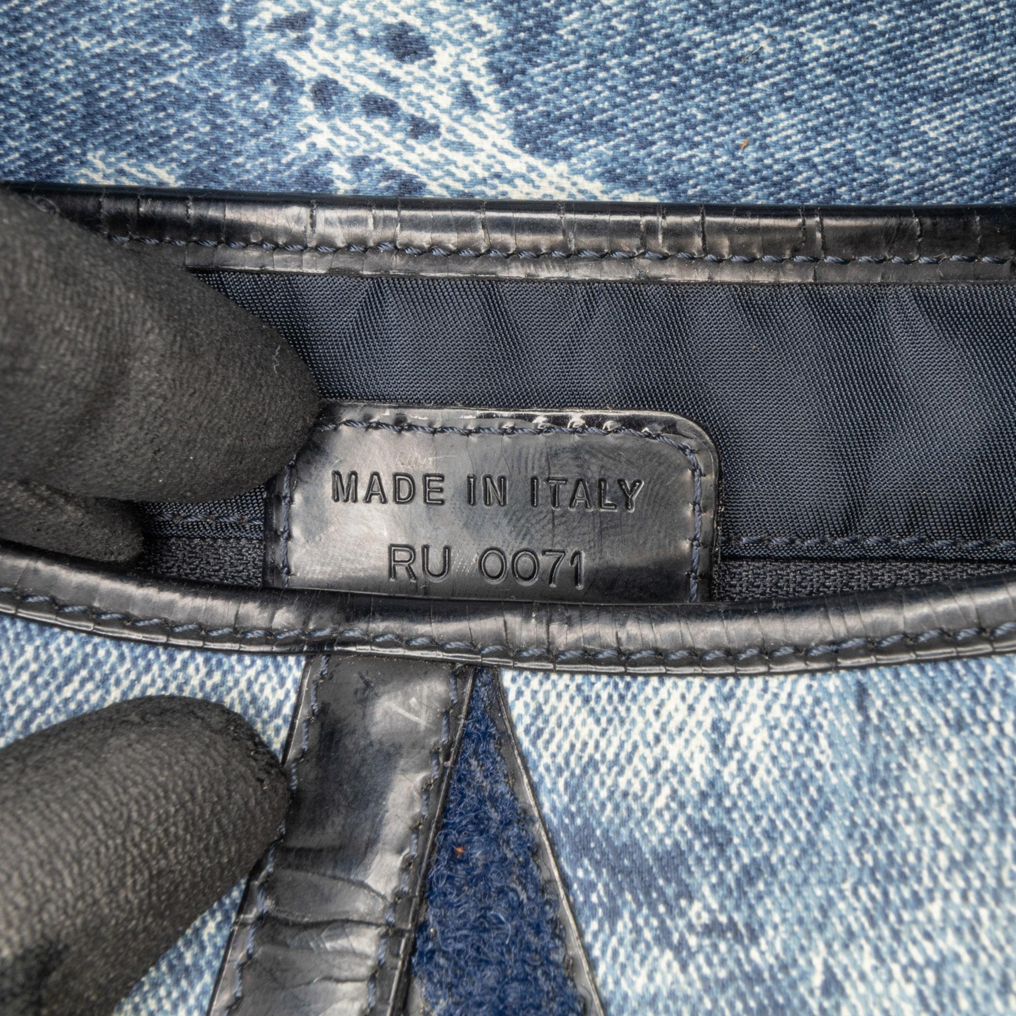 Dior Denim Speedway Double Saddle Shoulder Bag (SHG-xIMB05)