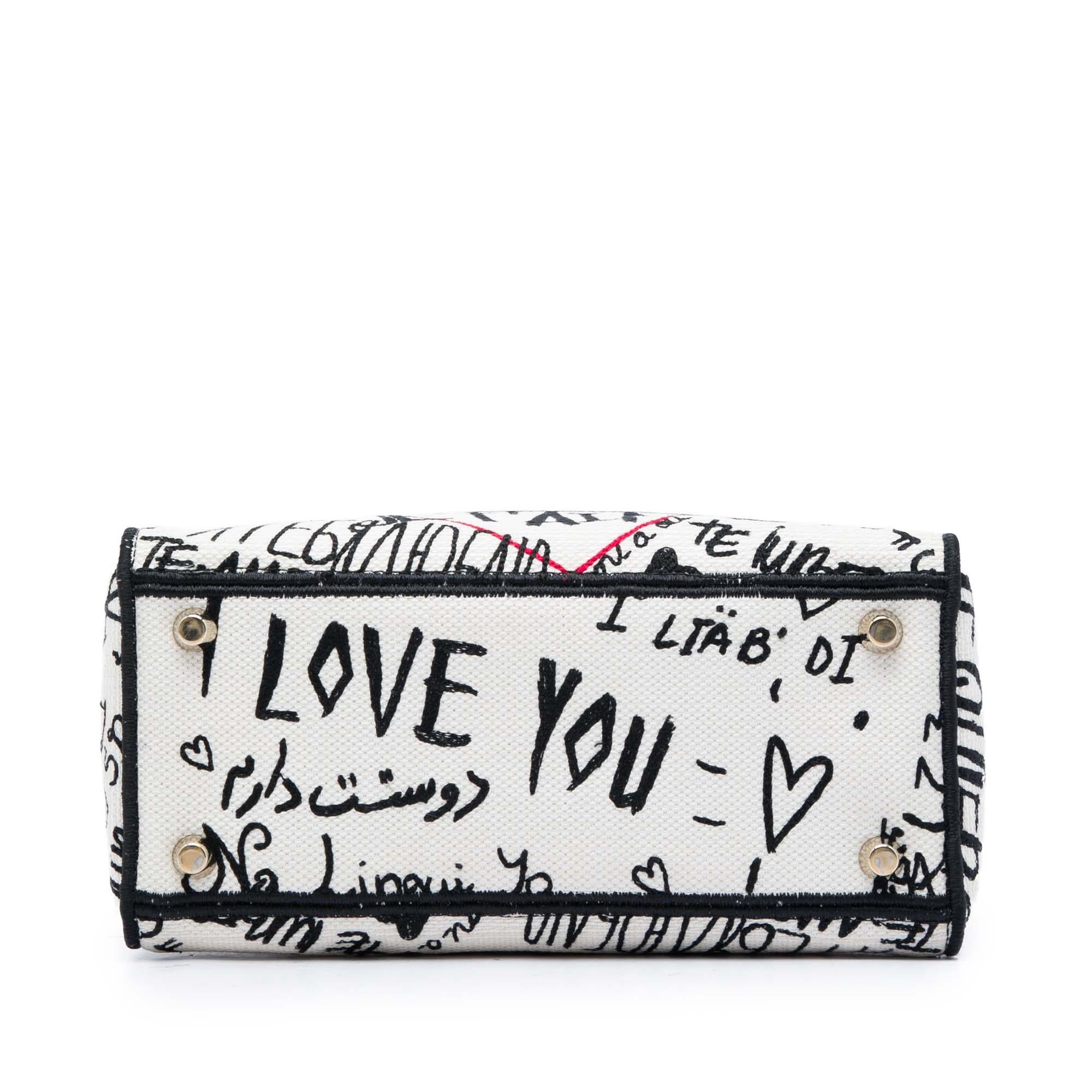 Dior DiorAmour Medium Embroidered Canvas Graffiti Lady D Lite