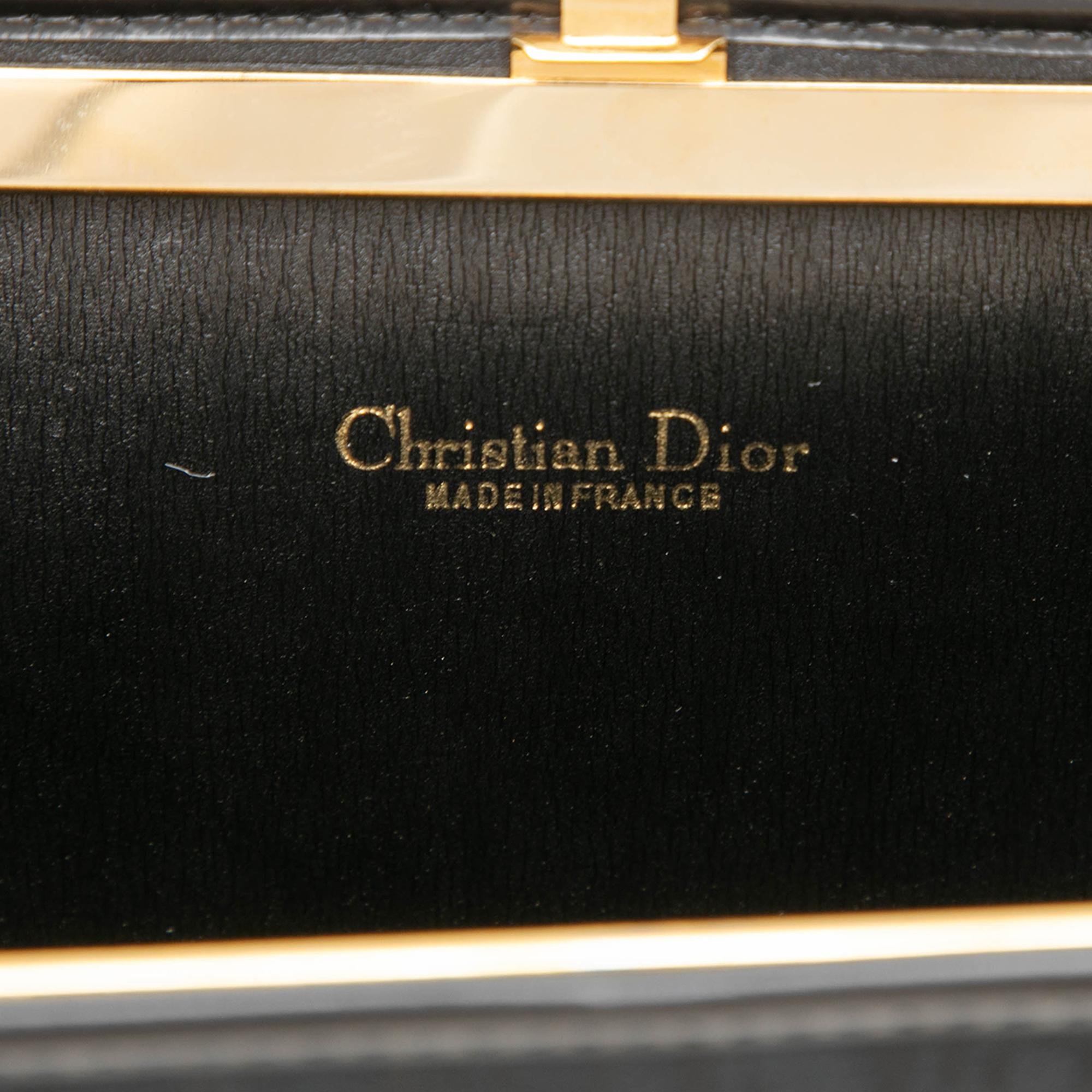 Dior Diorissimo Trotter Canvas Clutch With Chain