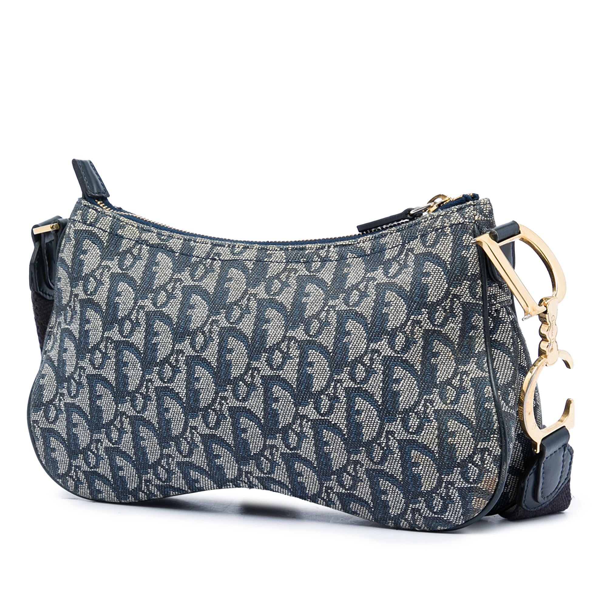 Dior Diorissimo Trotter Canvas Double Saddle Crossbody