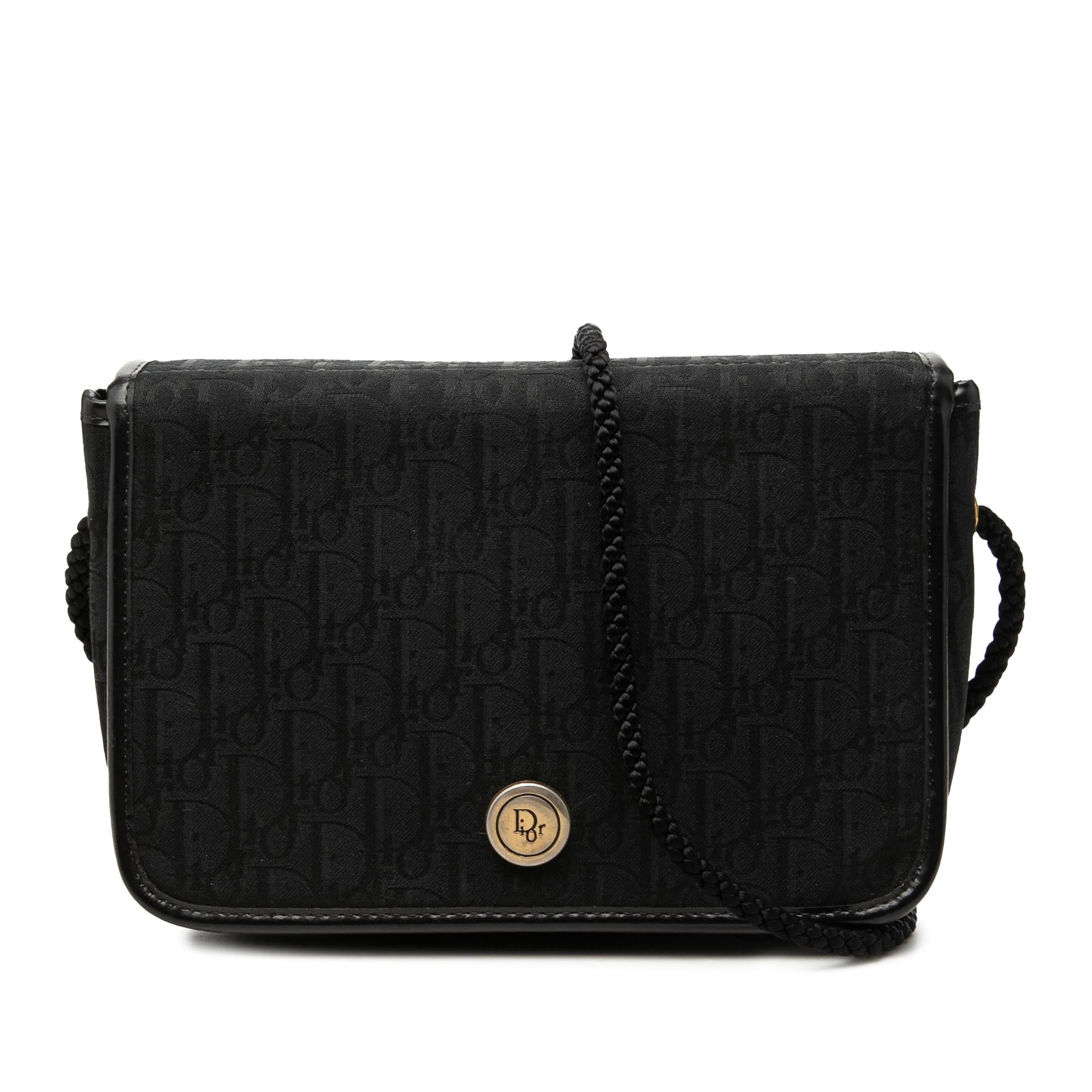 Dior Diorissimo Trotter Canvas Flap Crossbody