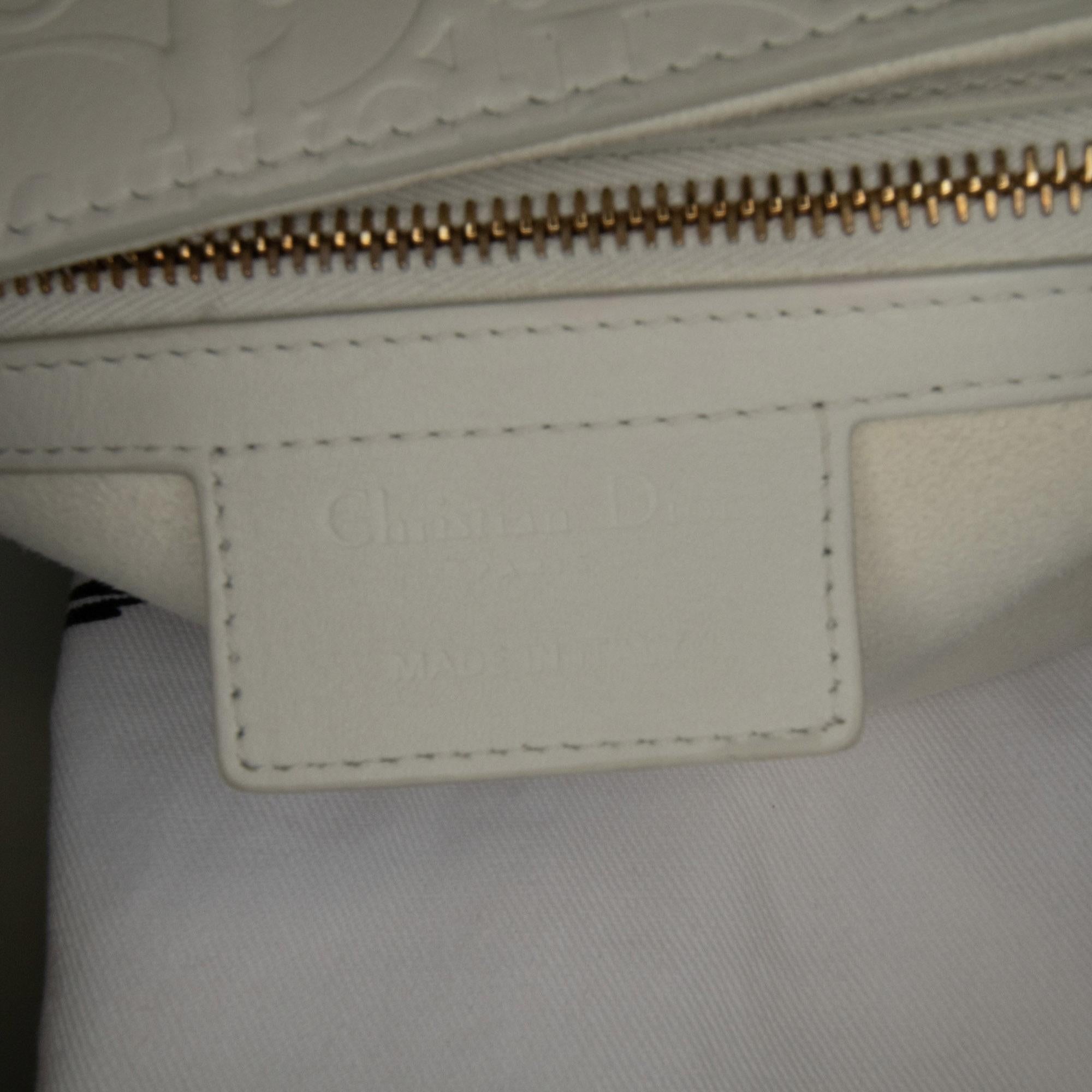 Dior Embossed Leather Oblique Saddle Bag (SHG-hIXCgH)
