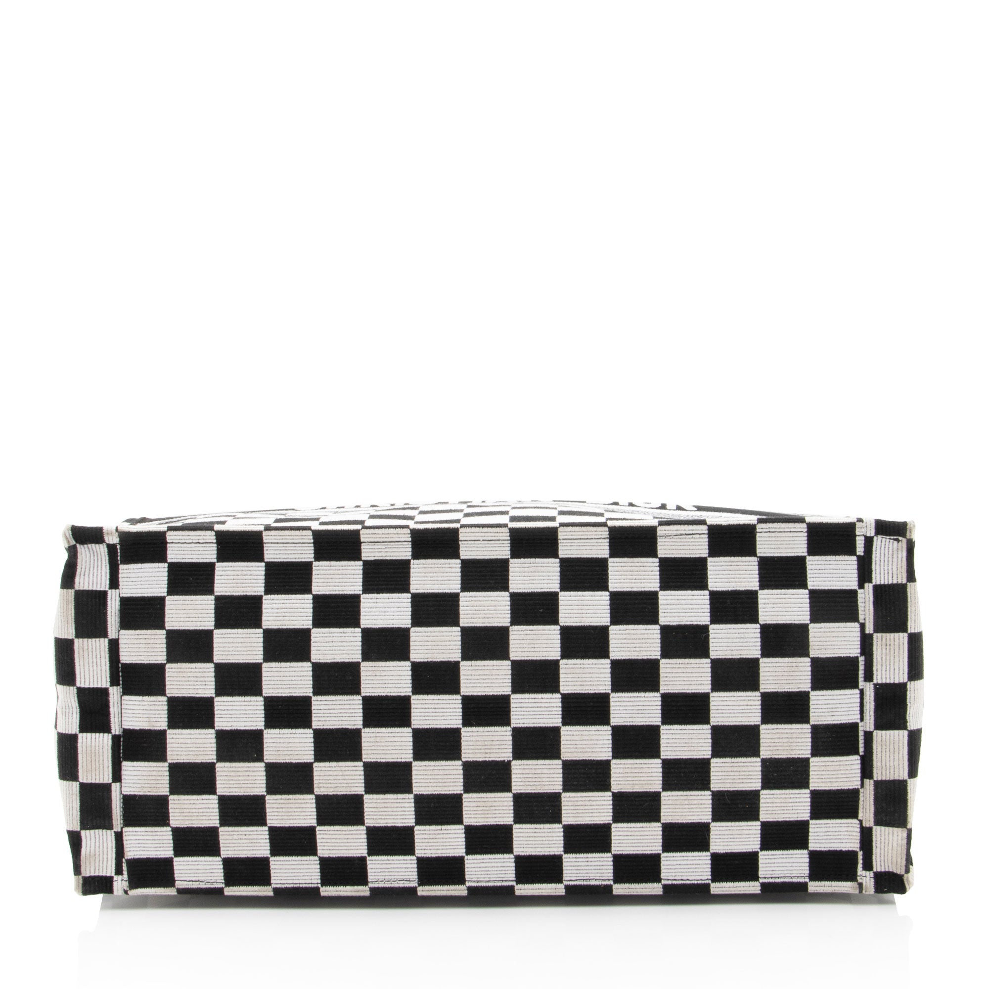 Dior Embroidered Canvas Checkered Large Book Tote