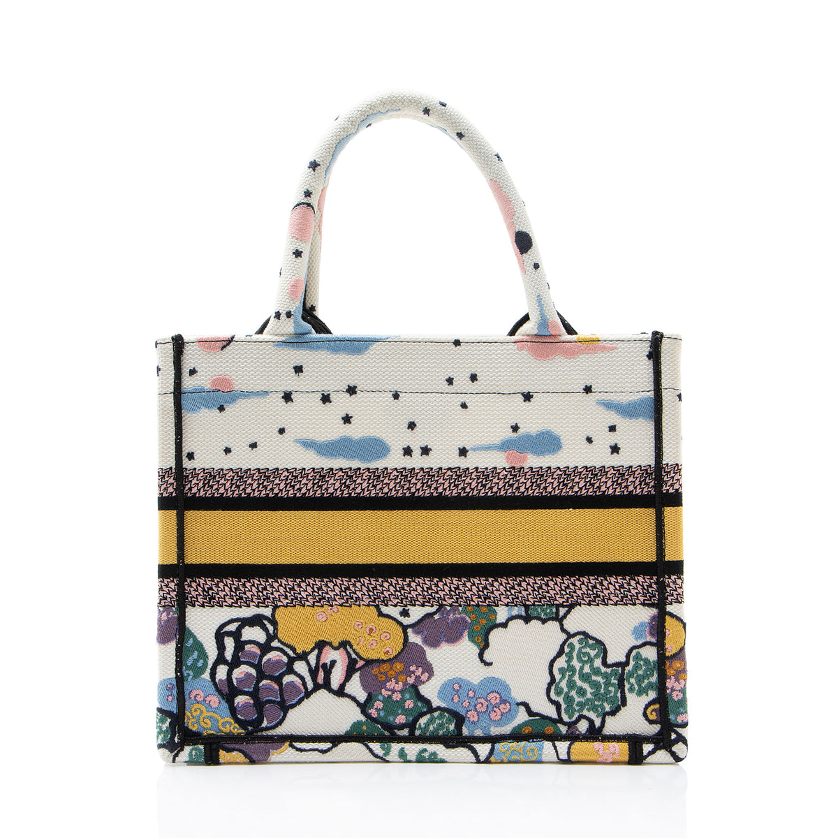Dior Embroidered Canvas Small Book Tote