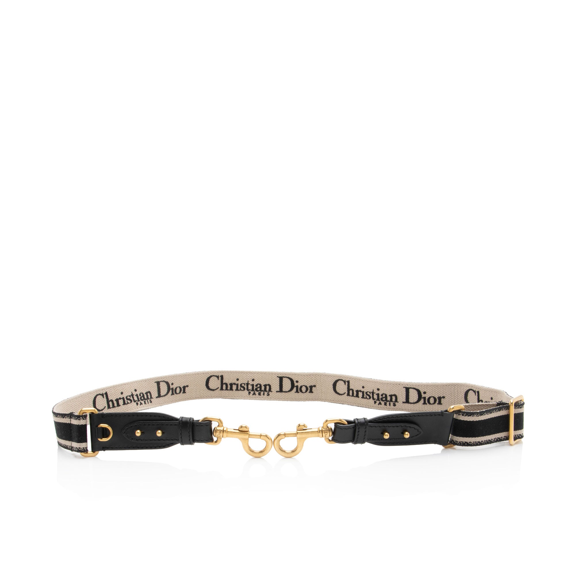 Dior Embroidered Logo Narrow Shoulder Strap