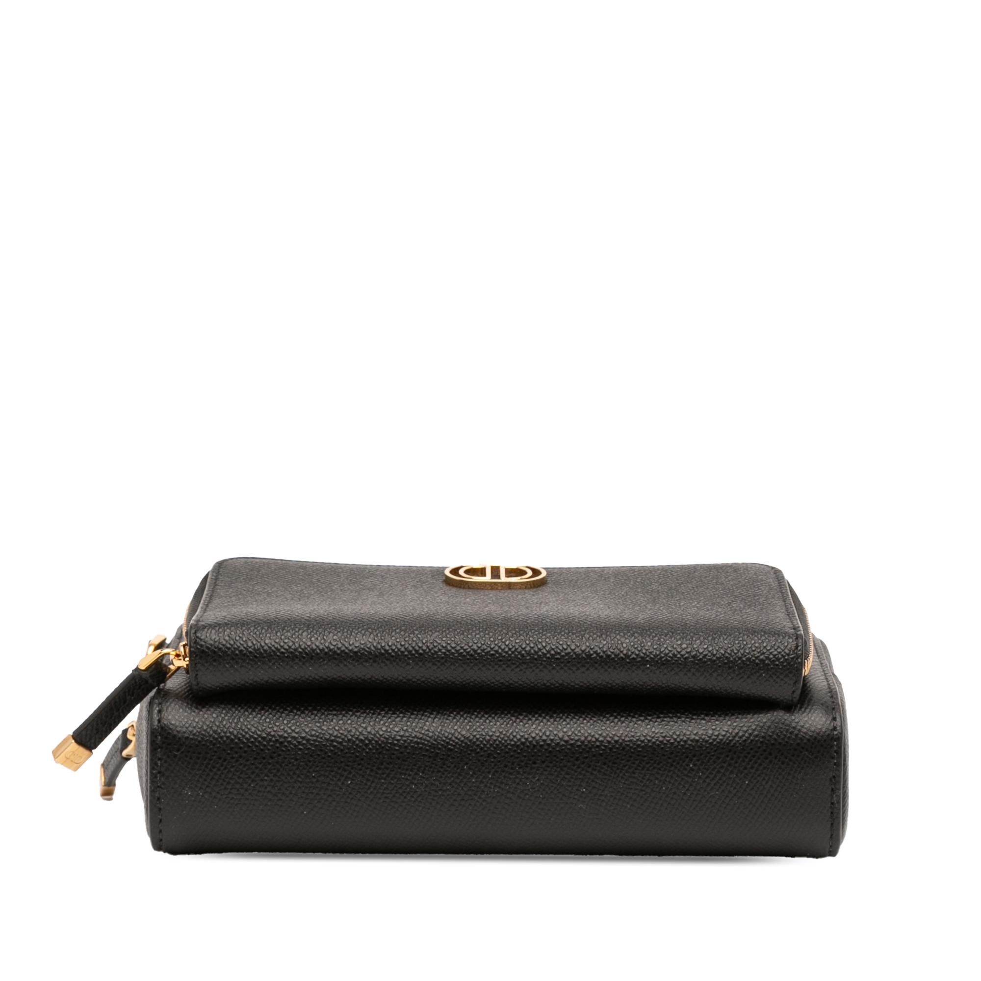 Dior Grained Calfskin Caro Double Pouch