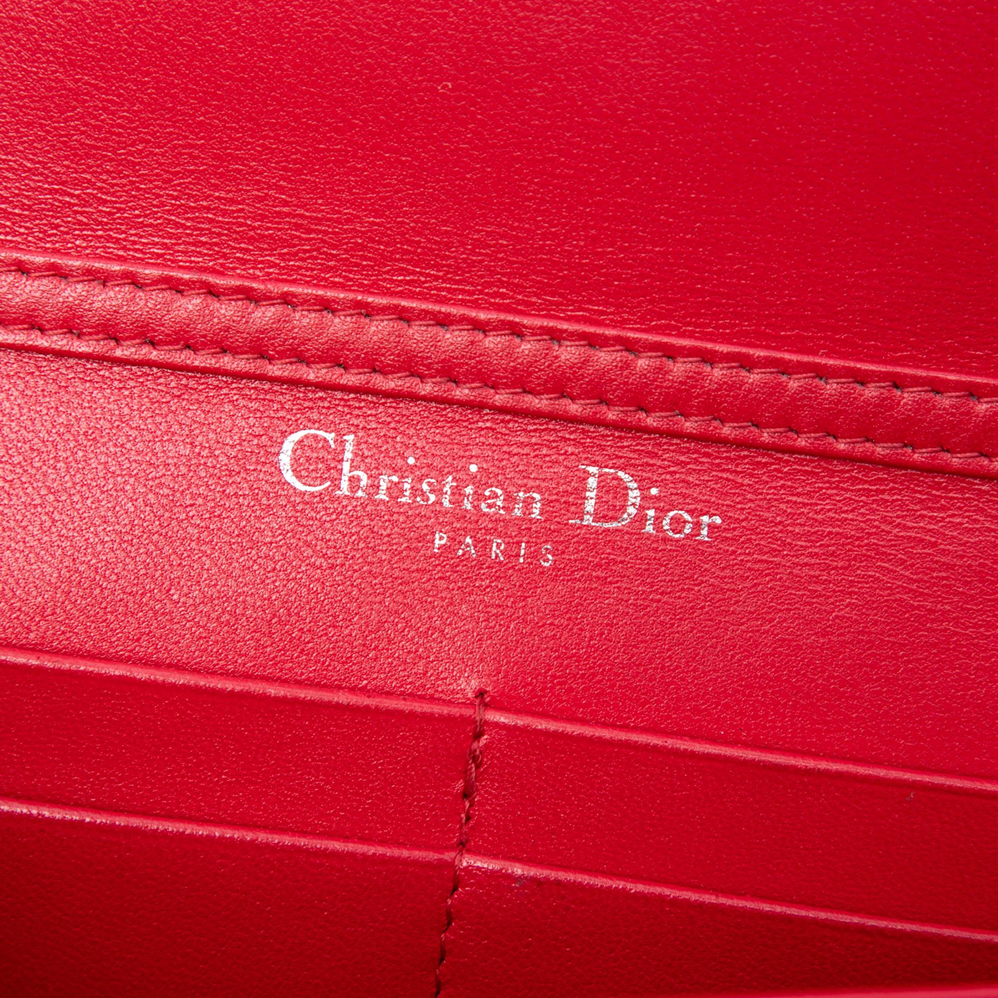 Dior Grained Calfskin Diorama Wallet on Chain