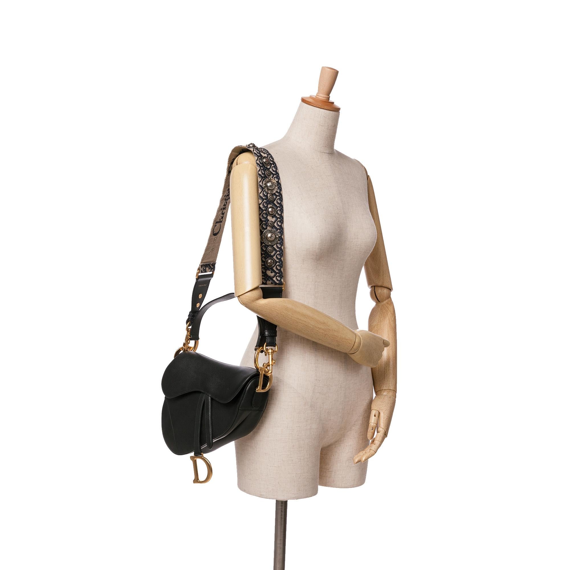 Dior Grained Calfskin Saddle Bag