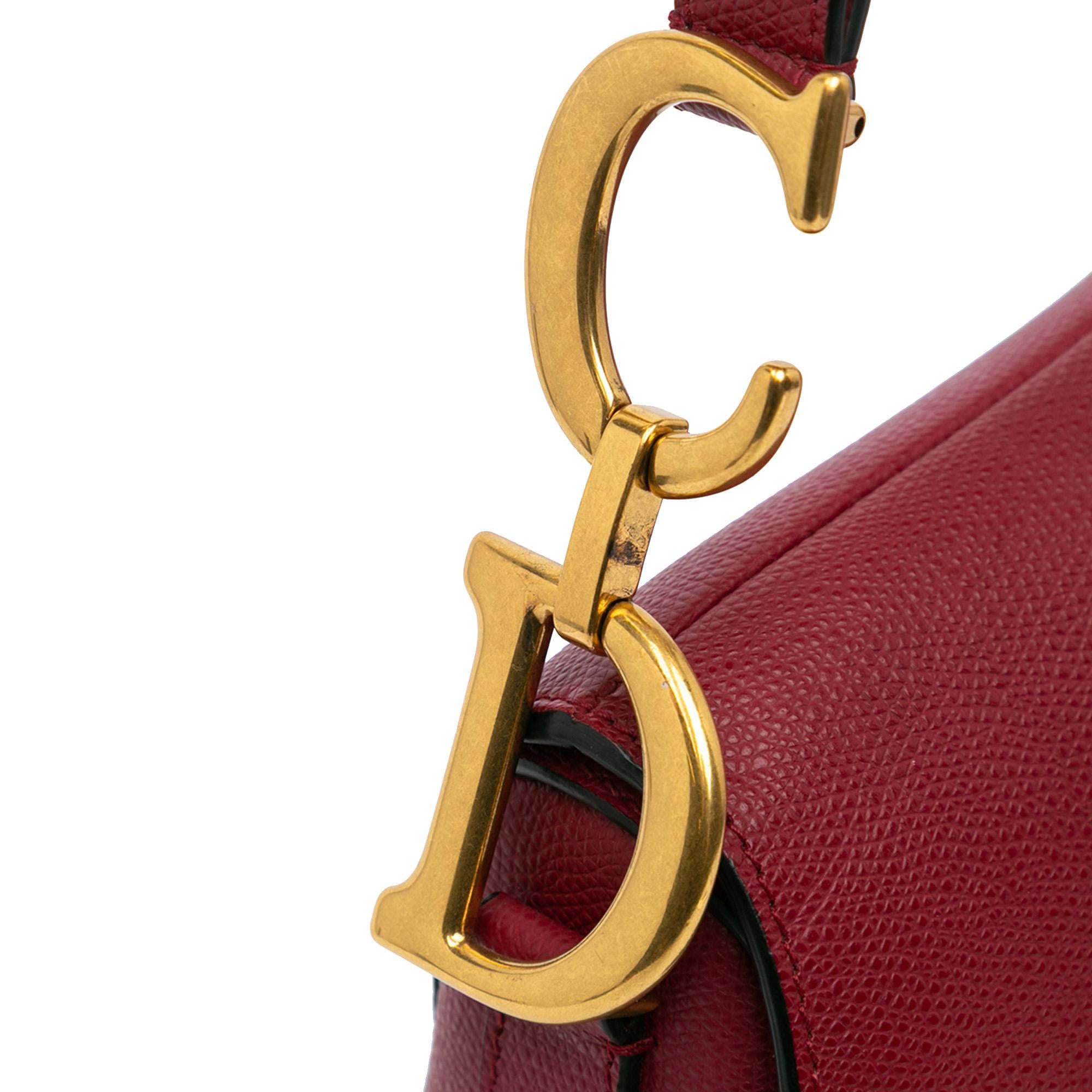 Dior Grained Calfskin Saddle Bag