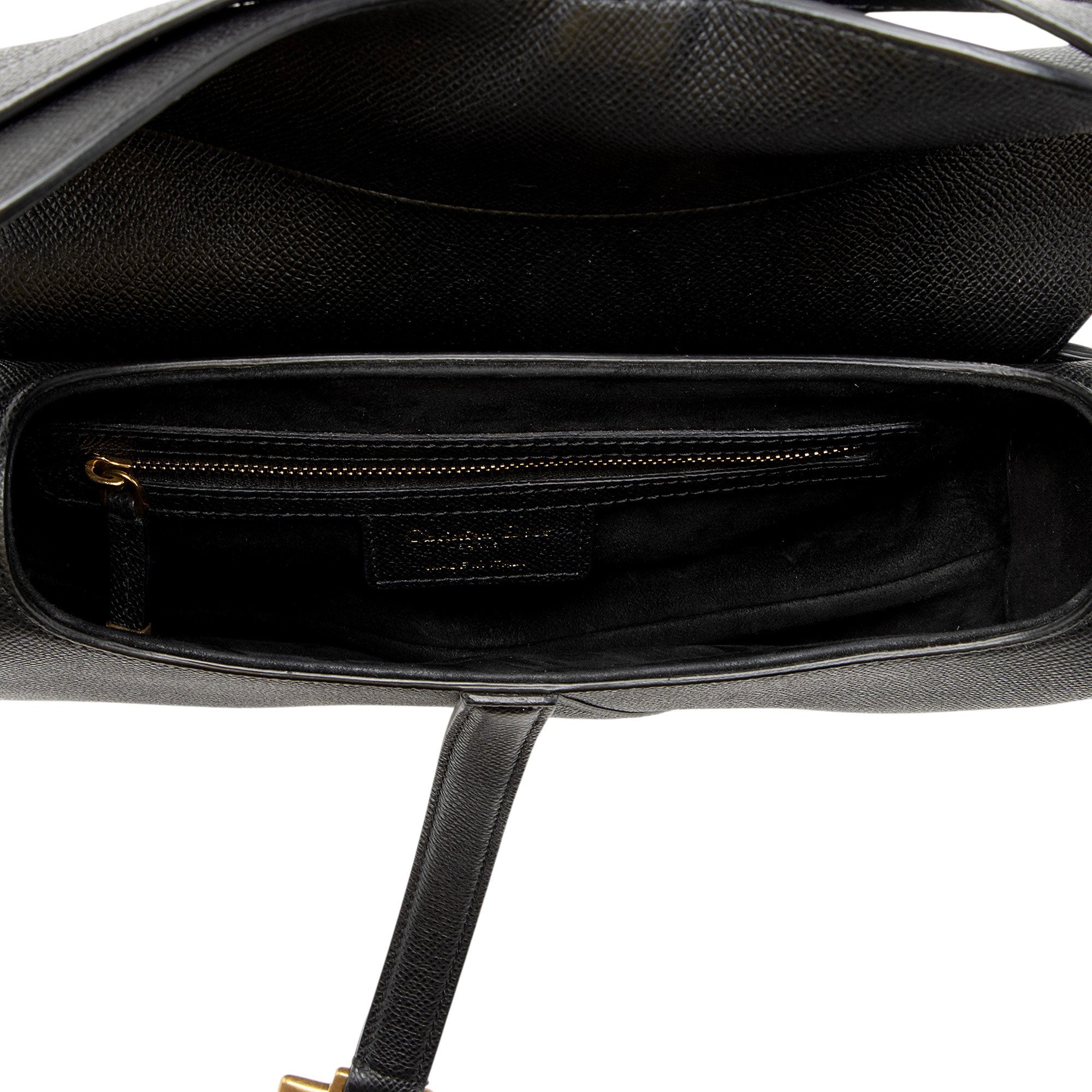 Dior Grained Calfskin Saddle Dual Strap Crossbody