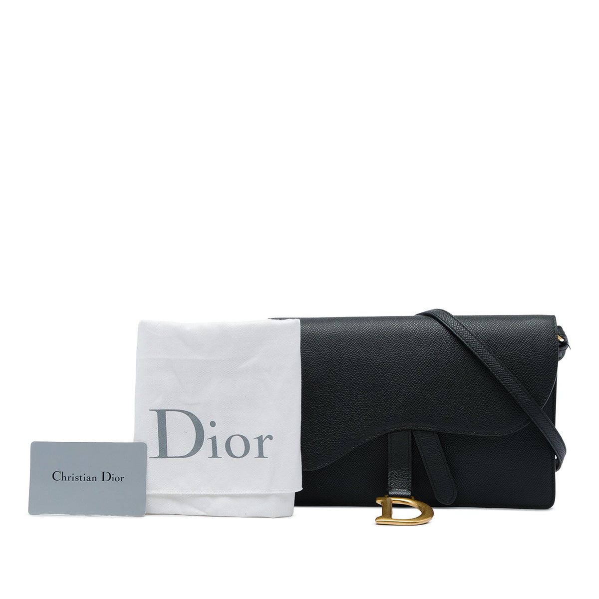 Dior Grained Calfskin Saddle Pouch