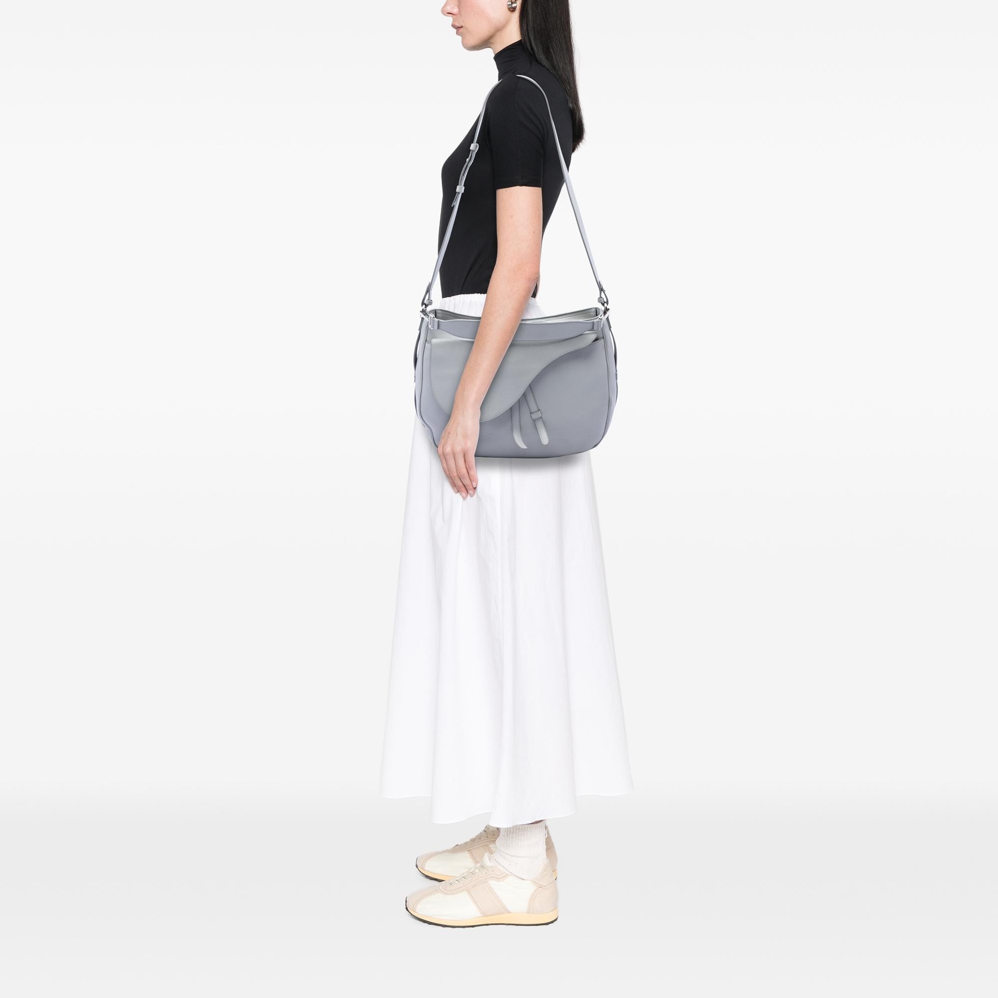 Dior Grained Calfskin Saddle Soft Bag