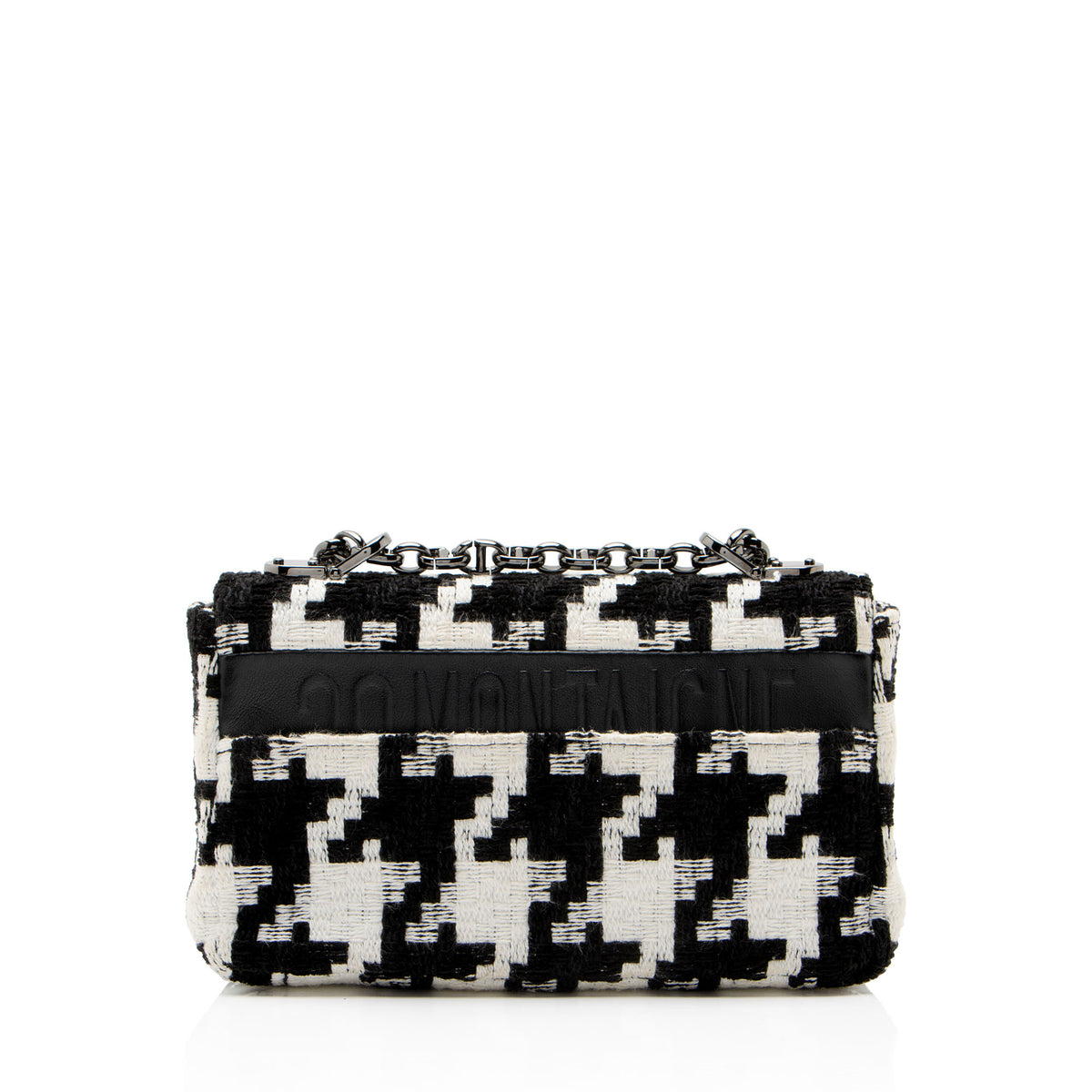 Dior Houndstooth Tweed Caro Small Shoulder Bag