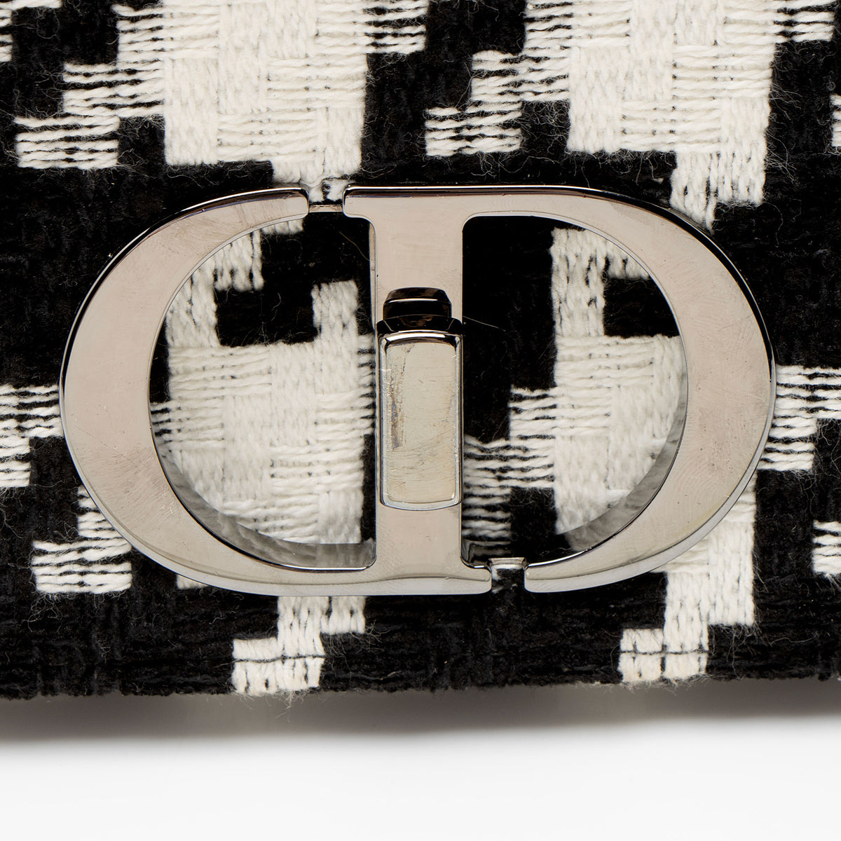 Dior Houndstooth Tweed Caro Small Shoulder Bag