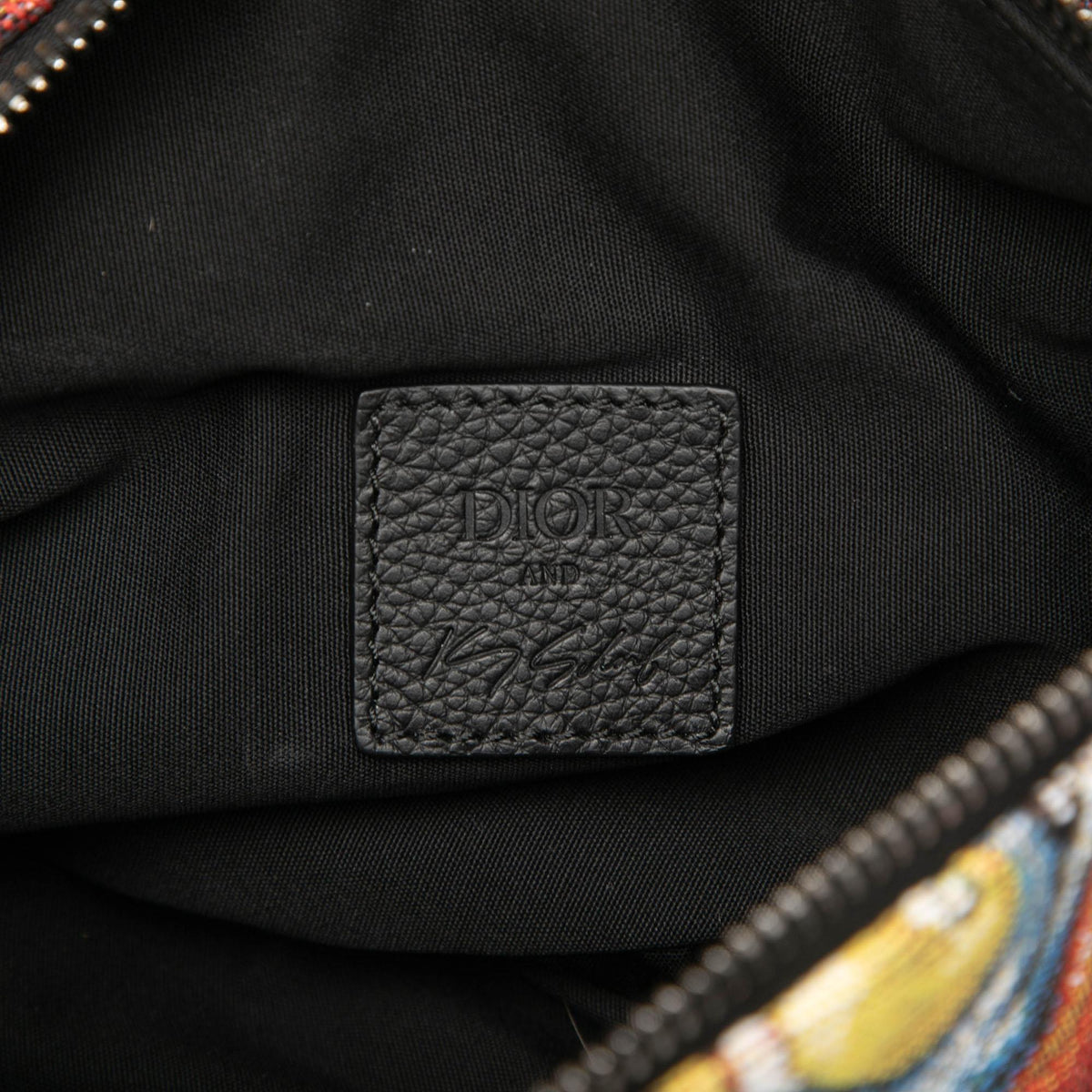 Dior Kenny Scharf Canvas Saddle Crossbody