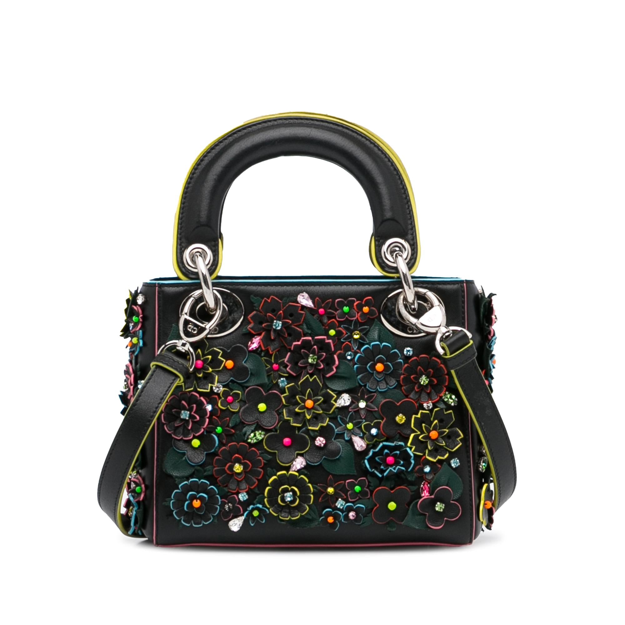 Dior Lady Dior Flower Embroidered Bag (SHG-CjtZbT)