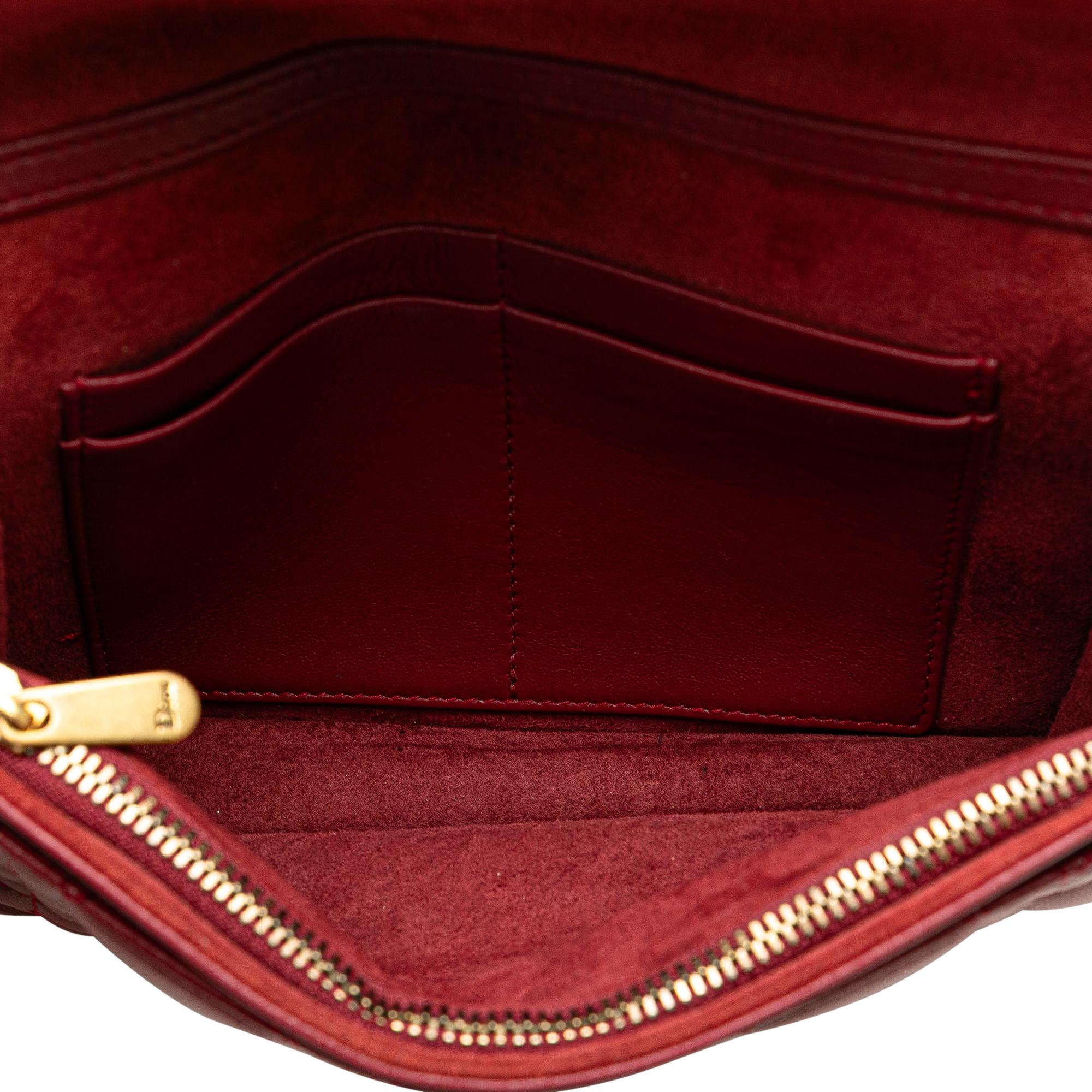 Dior Lambskin Cannage DiorAddict Wallet on Chain (SHG-ZucAi9)