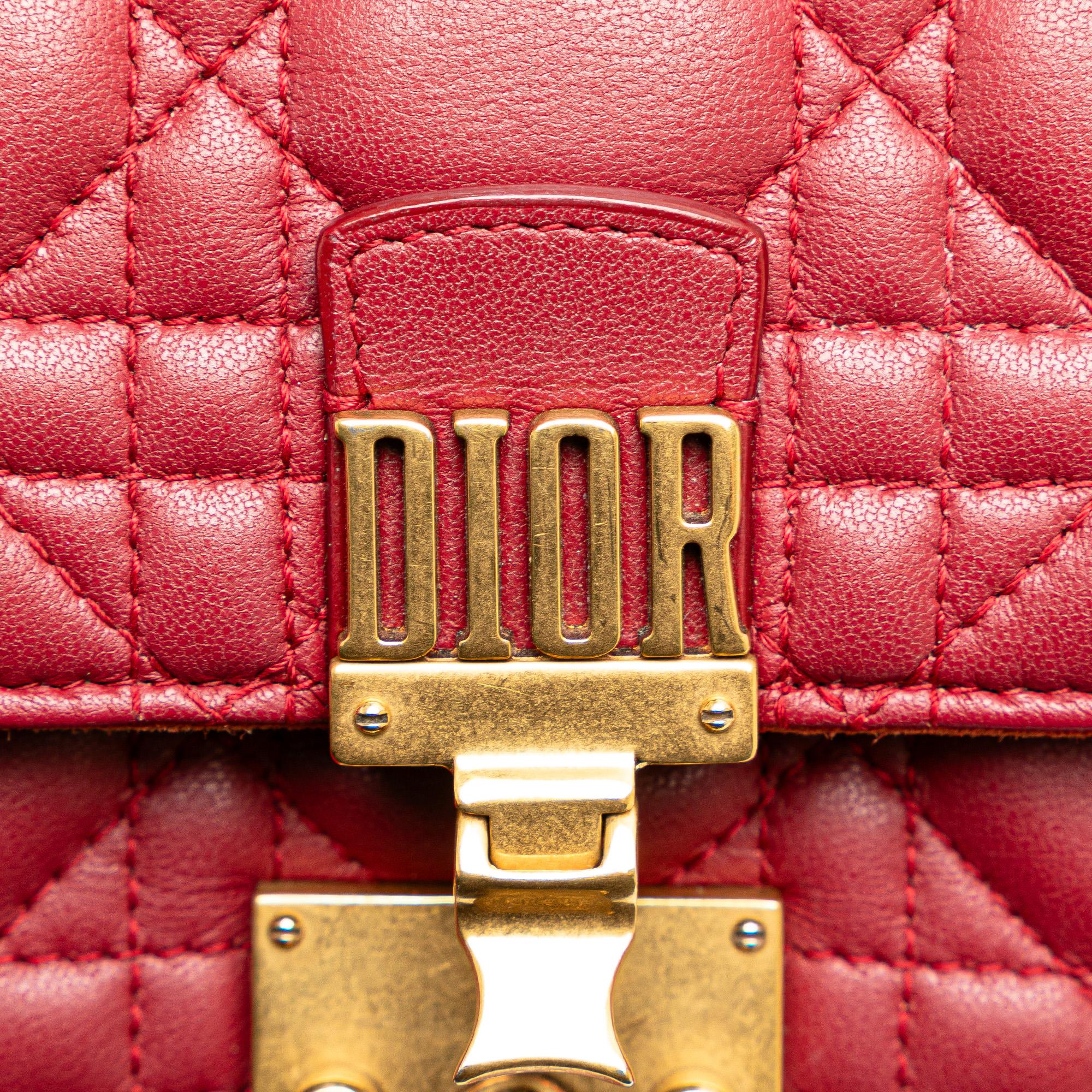 Dior Lambskin Cannage DiorAddict Wallet on Chain (SHG-ZucAi9)