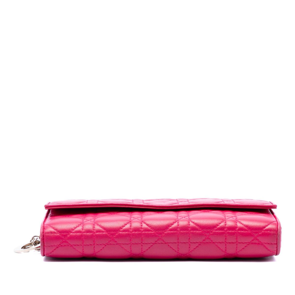 Dior Lambskin Cannage Lady Dior Wallet On Chain