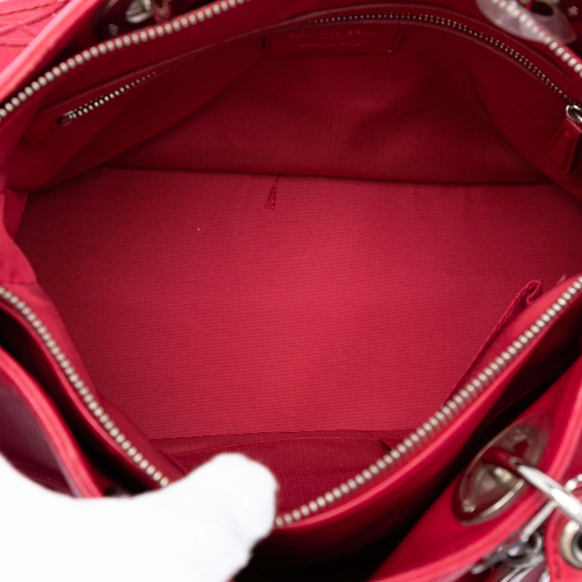 Dior Lambskin Cannage Polochon Granville Satchel