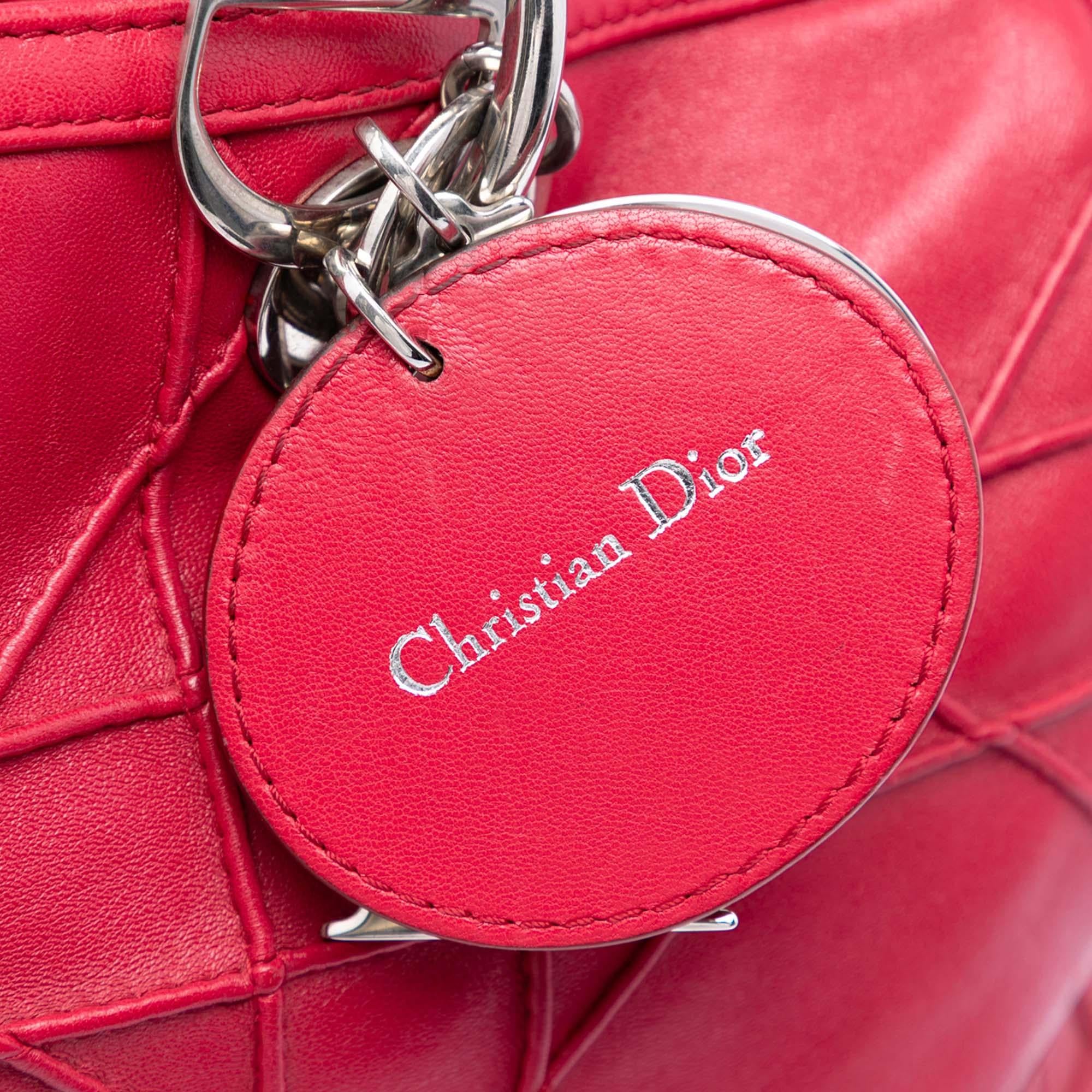 Dior Lambskin Cannage Polochon Granville Satchel