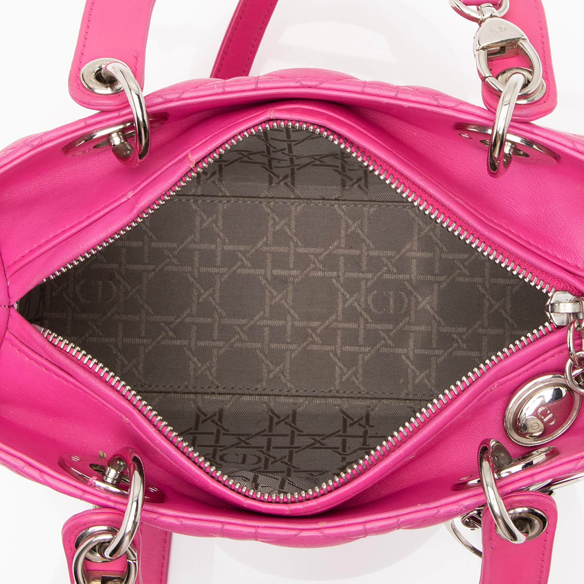 Dior Lambskin Lady Dior Medium Tote (SHF-uBEc2G)