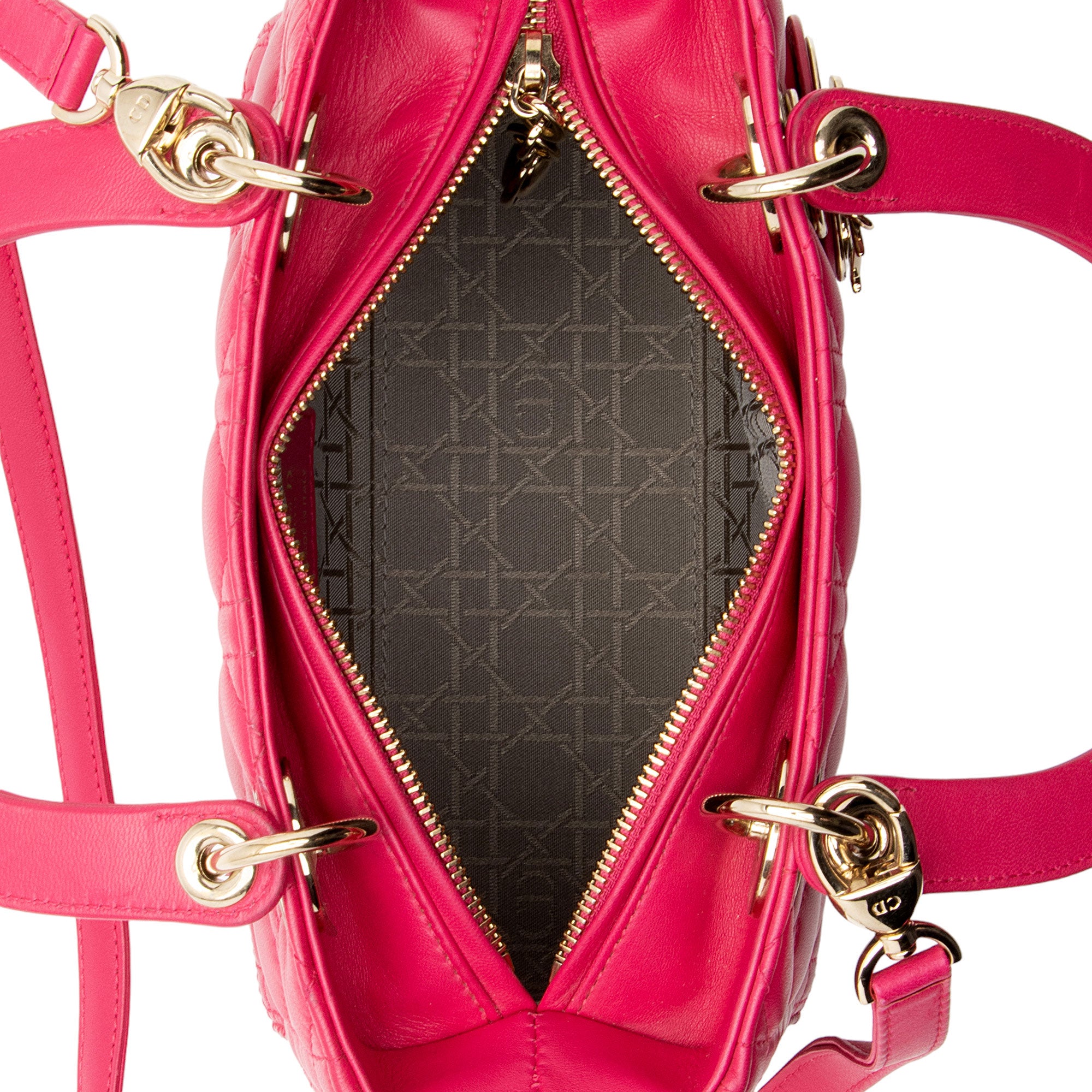 Dior Lambskin Lady Dior Medium Tote (SHF-i1fx7x)