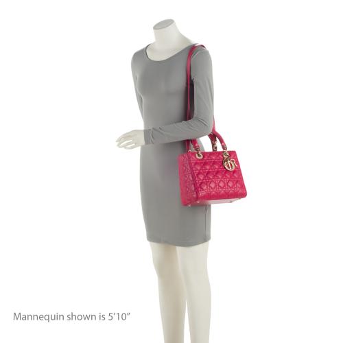 Dior Lambskin Lady Dior Medium Tote (SHF-i1fx7x)