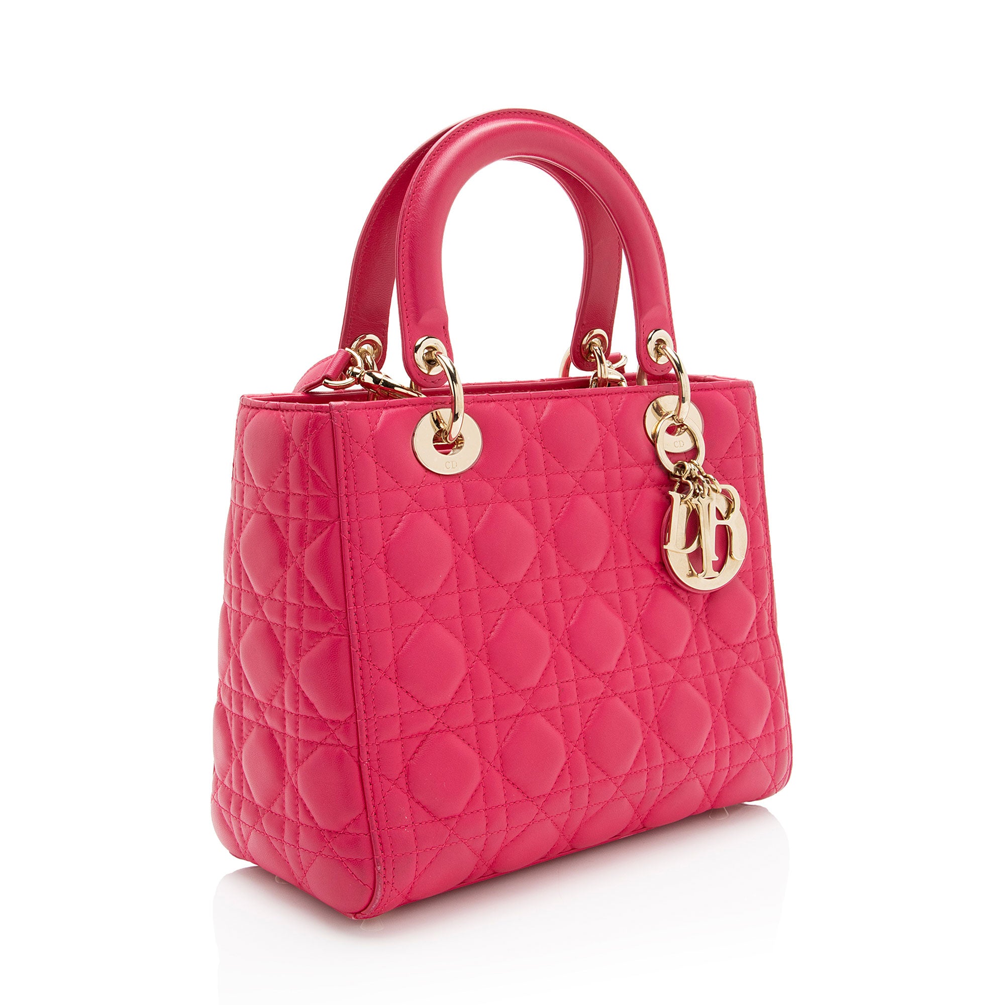 Dior Lambskin Lady Dior Medium Tote (SHF-i1fx7x)