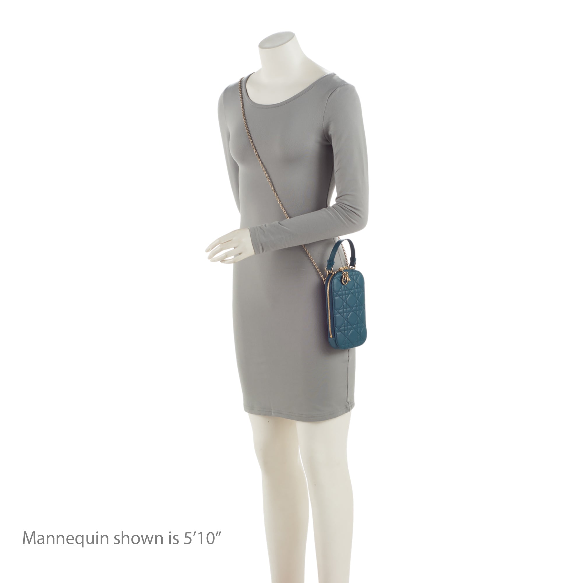 Dior Lambskin Cannage Lady Dior Phone Holder (SHF-5NZo4L)