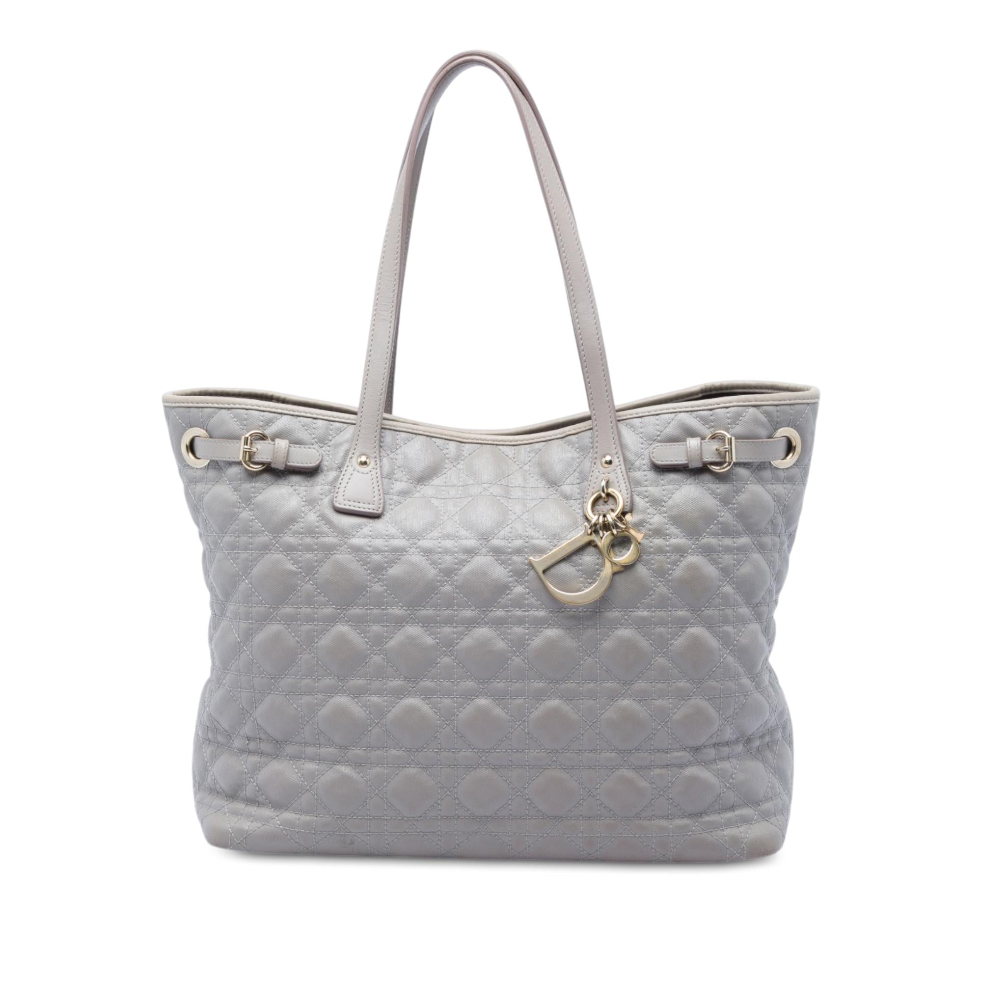 Dior Large Coated Canvas Cannage Panarea Tote