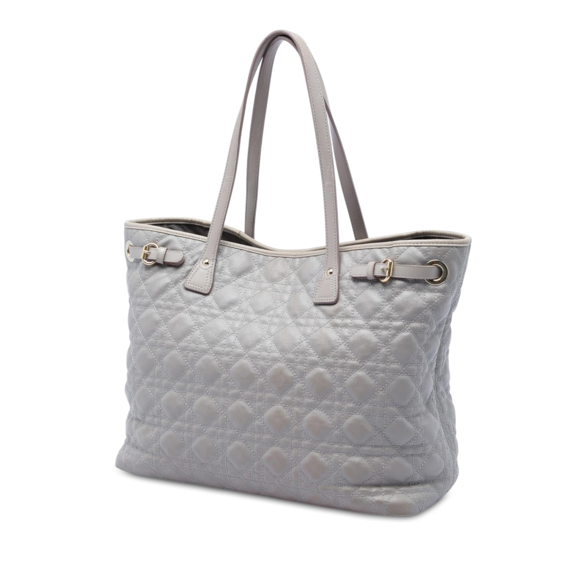 Dior Large Coated Canvas Cannage Panarea Tote