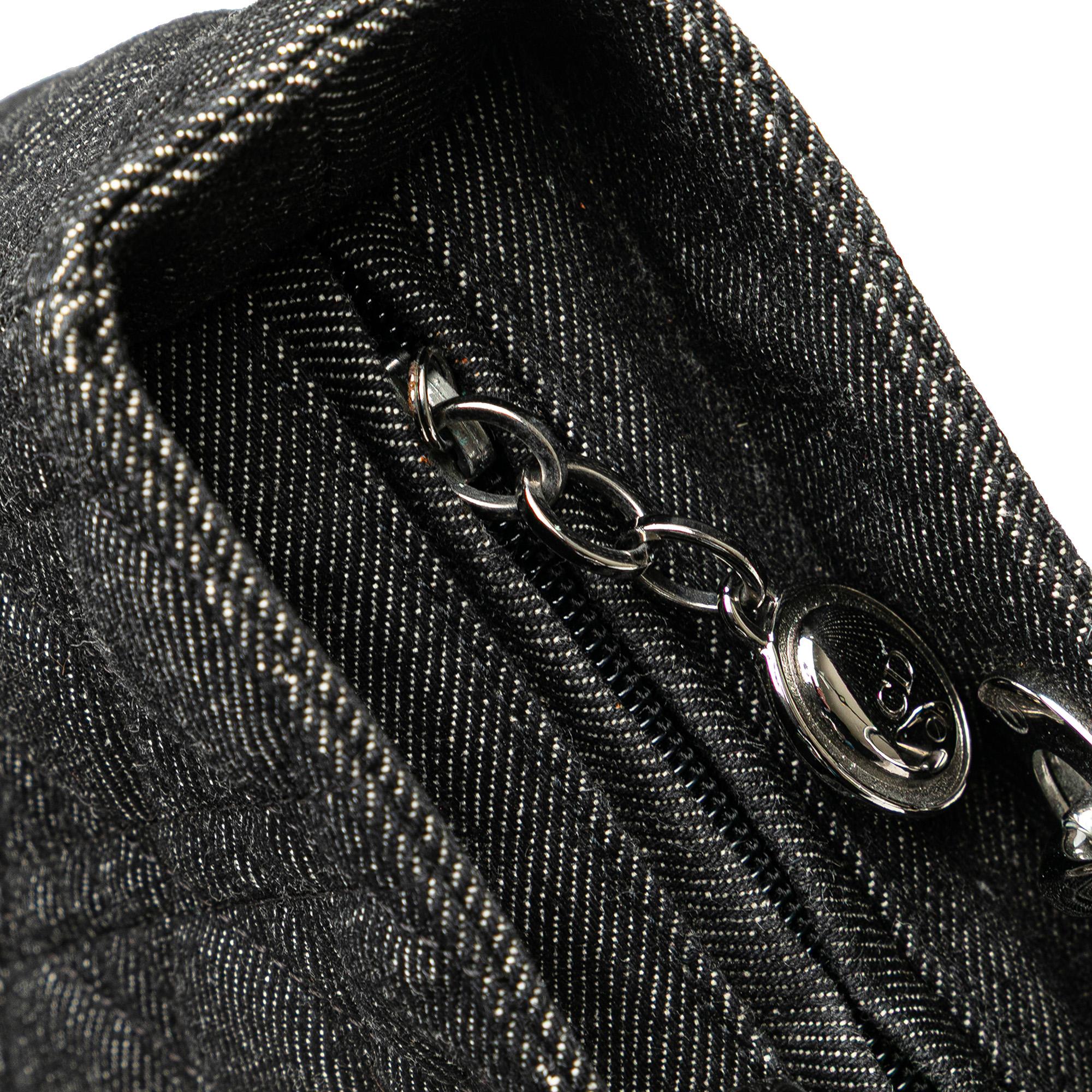Dior Large Denim Cannage Lady Dior