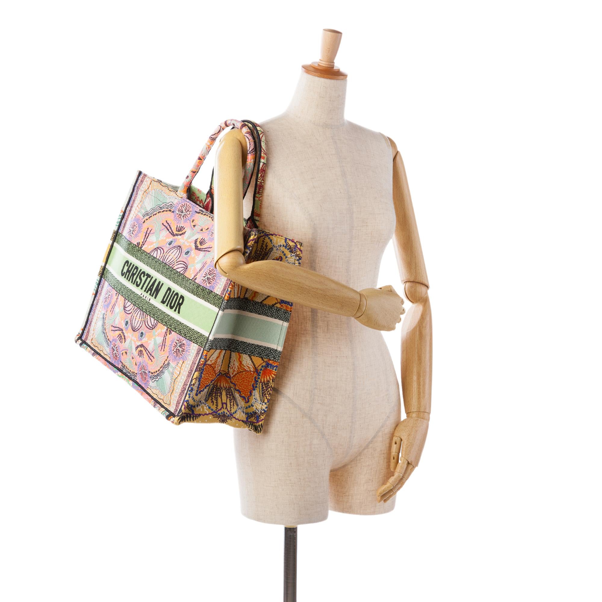 Dior Large Embroidered Canvas Book Tote (SHG-Sv0JbO)