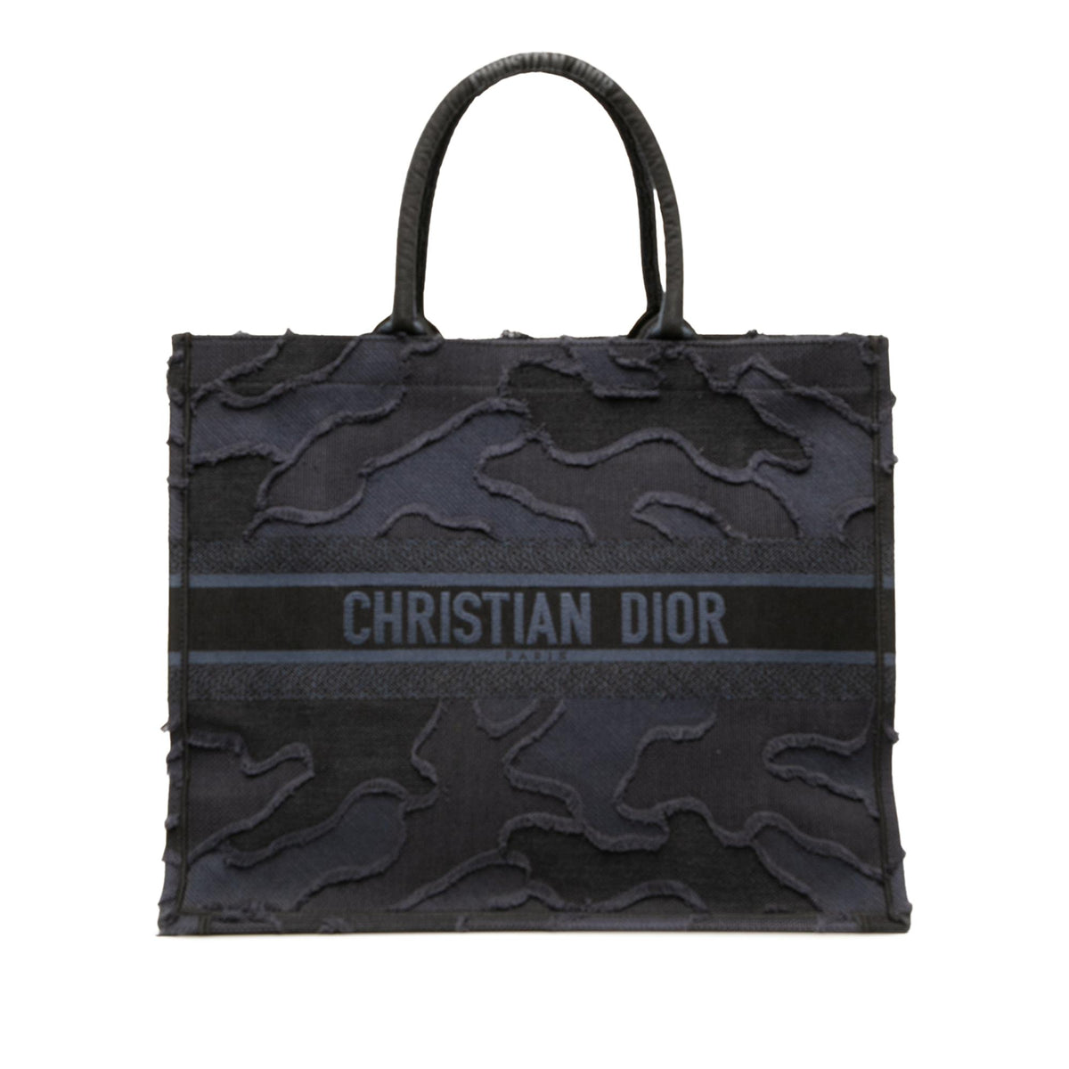 Dior Large Embroidered Canvas Camouflage Book Tote